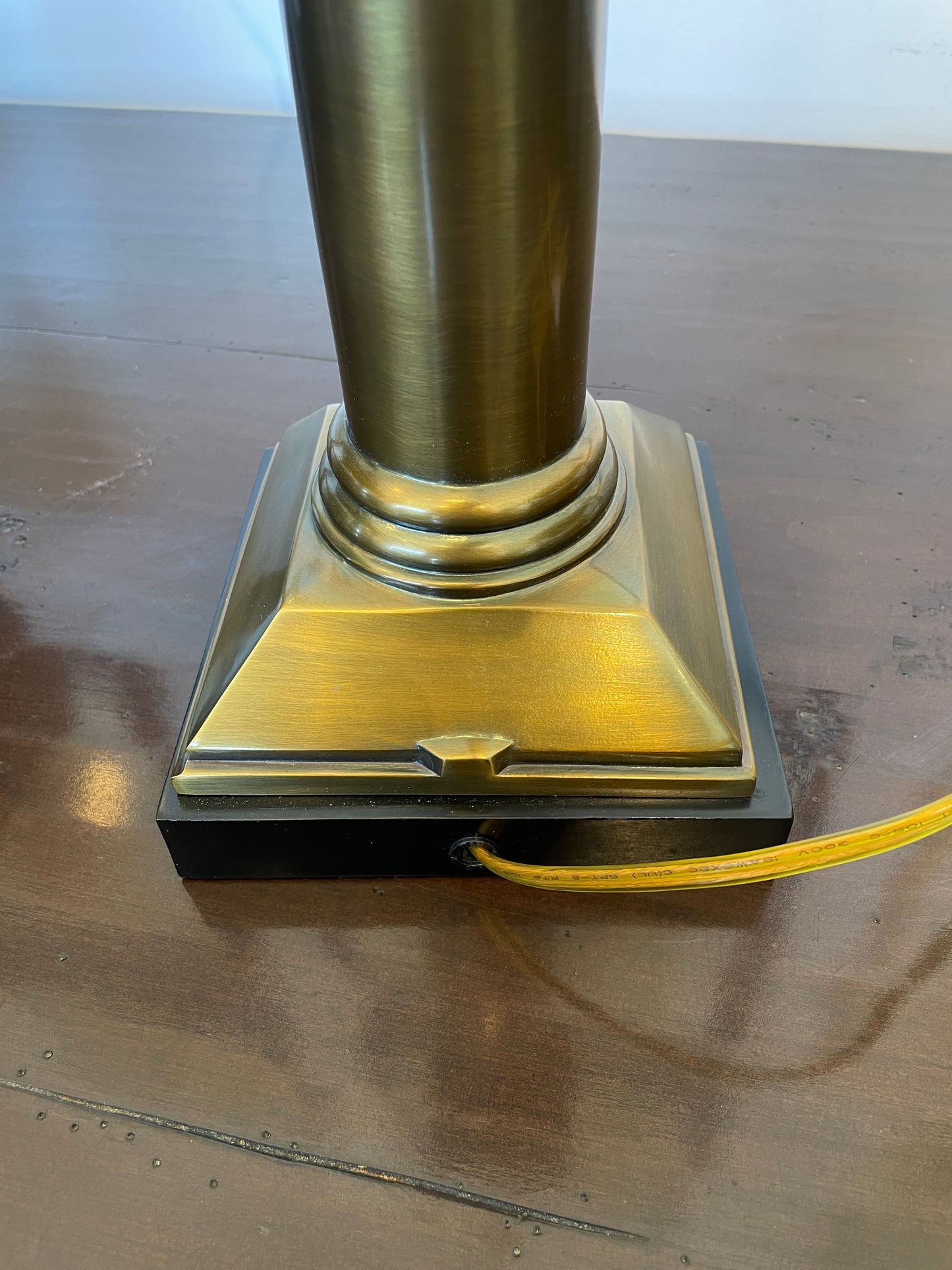 Quoizel Brushed Brass Table Lamps, a Pair (0L5003)