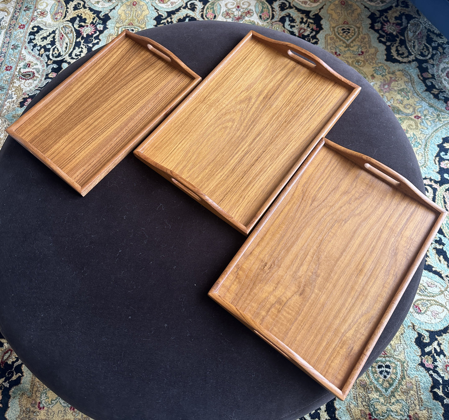 Dolphin Vintage Nesting Trays in Teak, C. 1960s (0NG00A)
