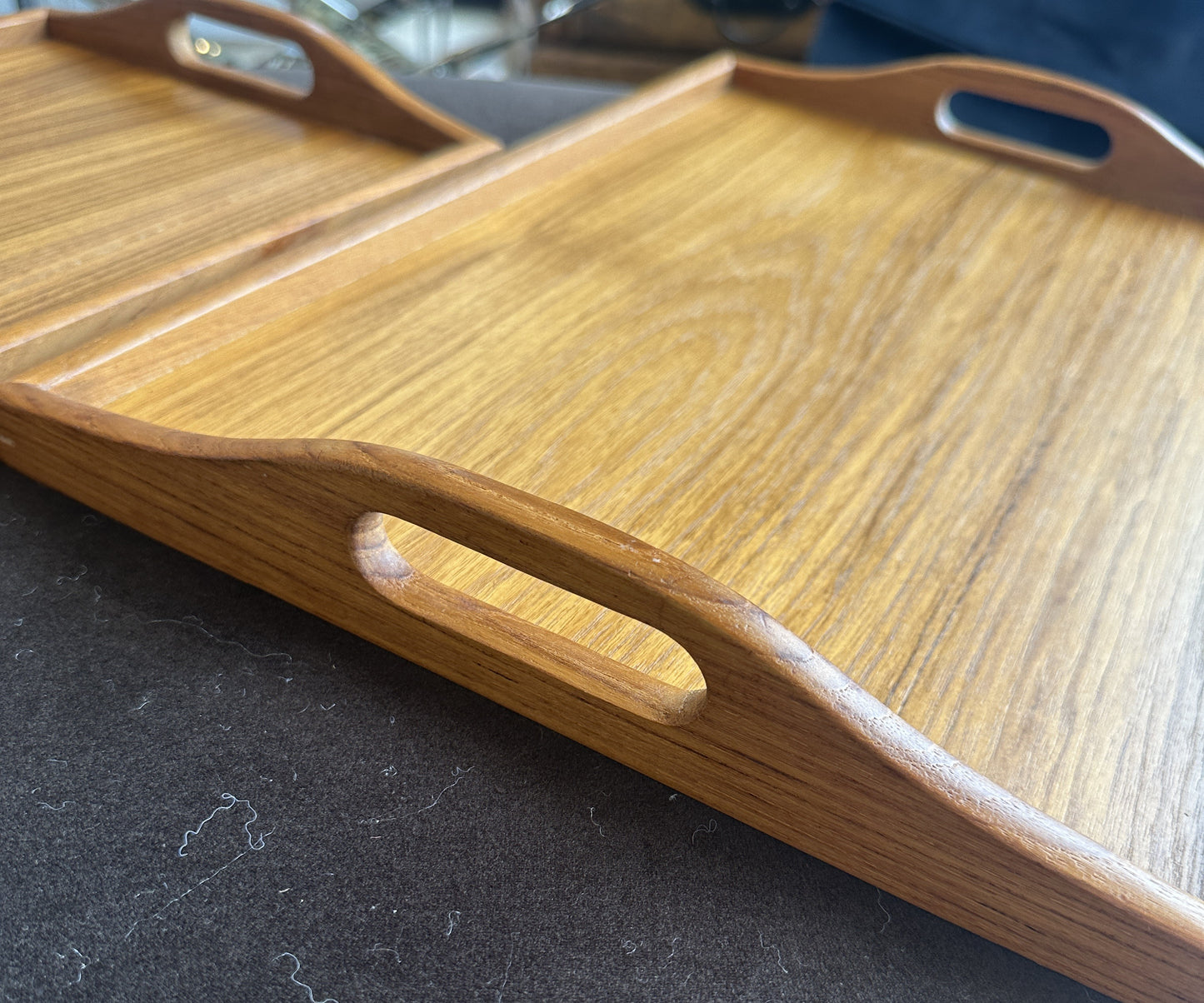 Dolphin Vintage Nesting Trays in Teak, C. 1960s (0NG00A)