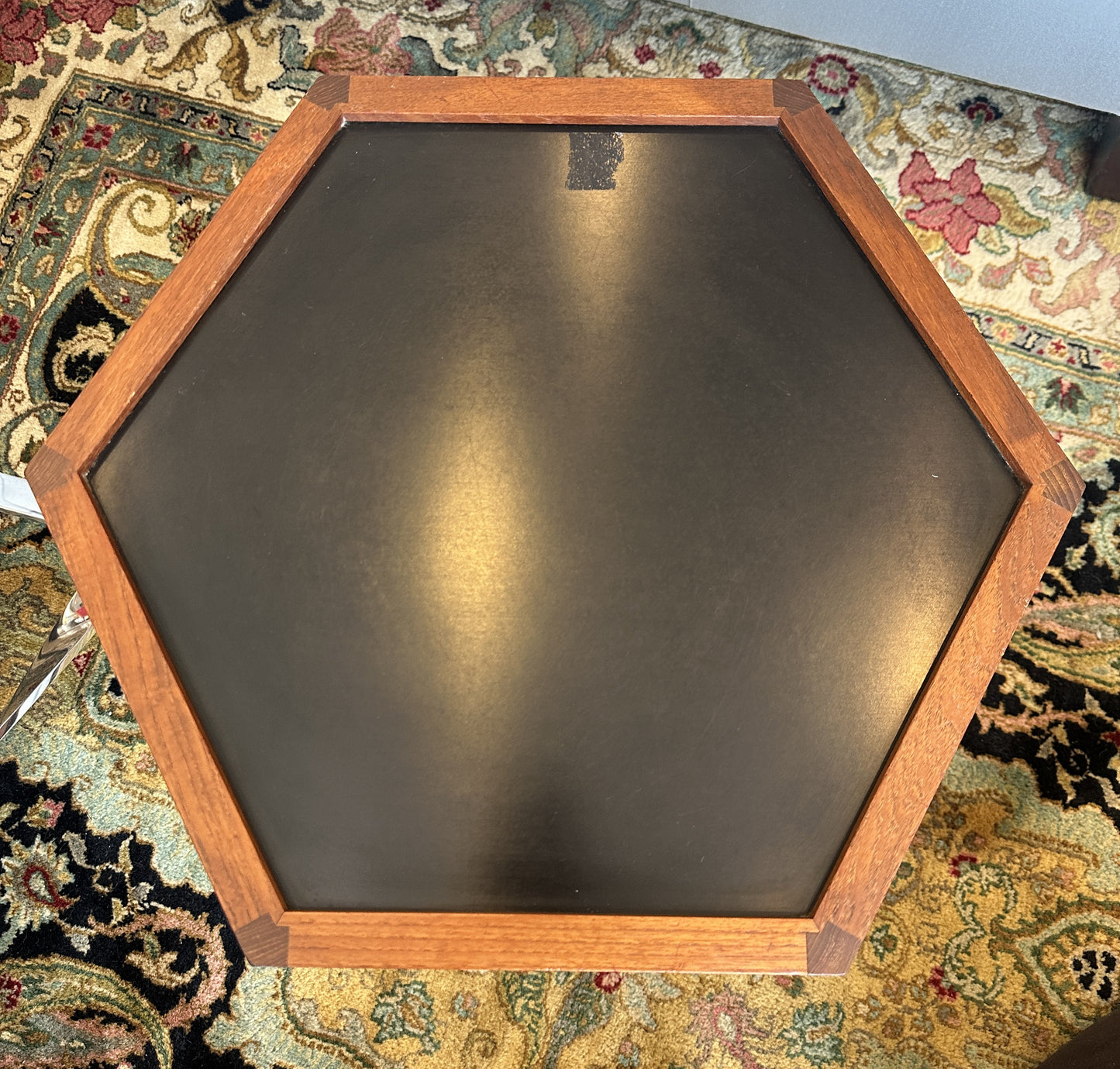 Hans Anderson Hexagonal Rosewood Stacking Table for Artex, 1960s (0NG00C, 0NG00B)