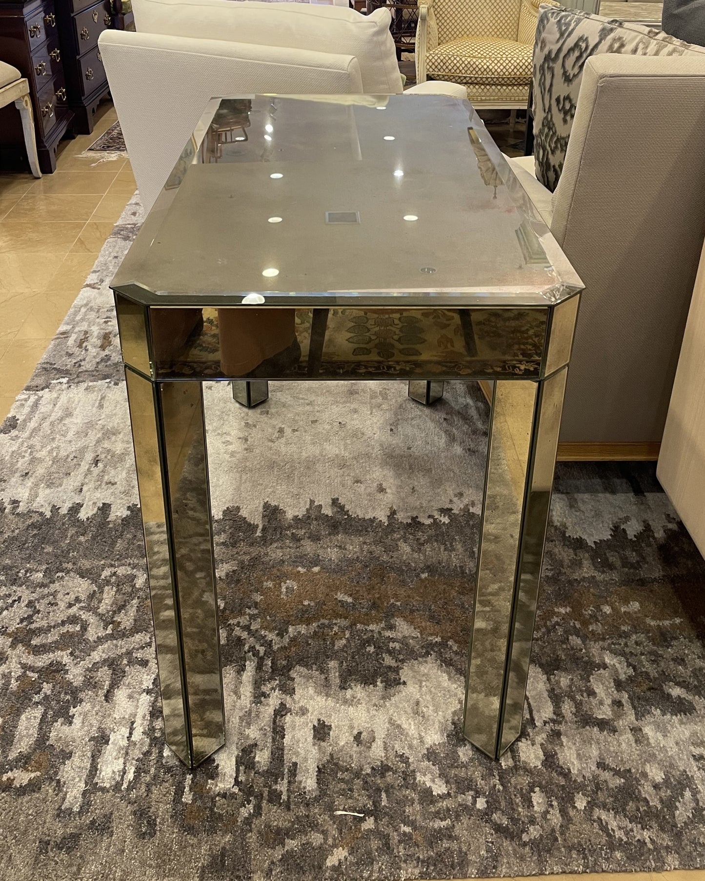 Mirrored Vanity/Desk Nancy Corzine Attributed (ZZ2TWZ)