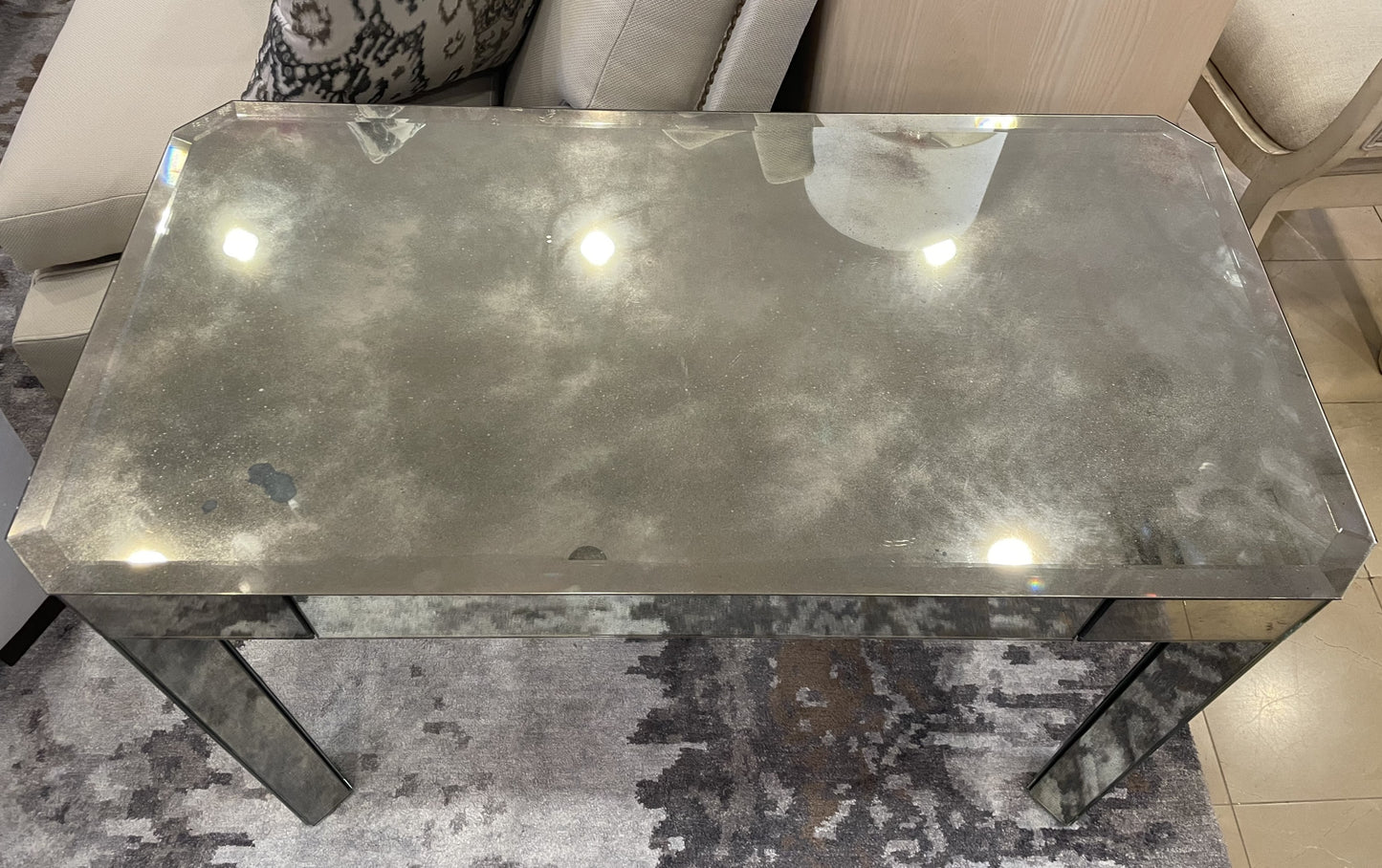Mirrored Vanity/Desk Nancy Corzine Attributed (ZZ2TWZ)