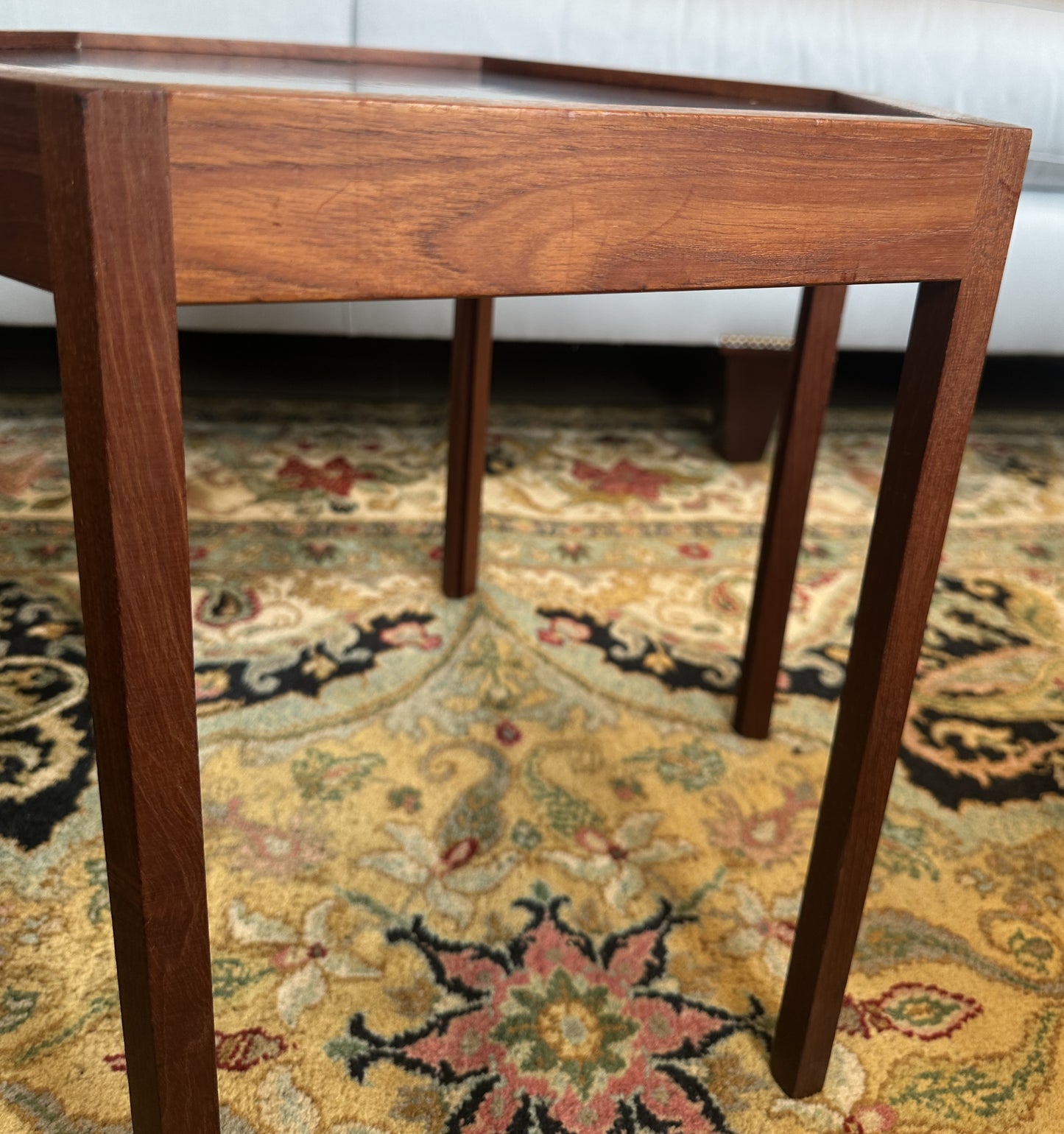 Hans Anderson Hexagonal Rosewood Stacking Table for Artex, 1960s (0NG00C, 0NG00B)