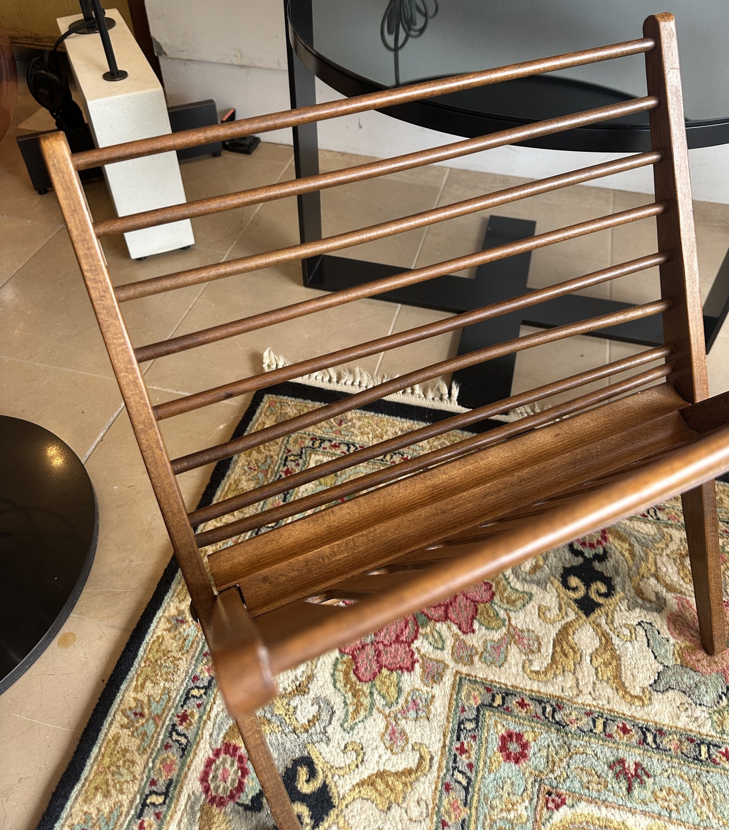 Navco Yugoslovia Folding Teak Magazine Rack (0NG008)
