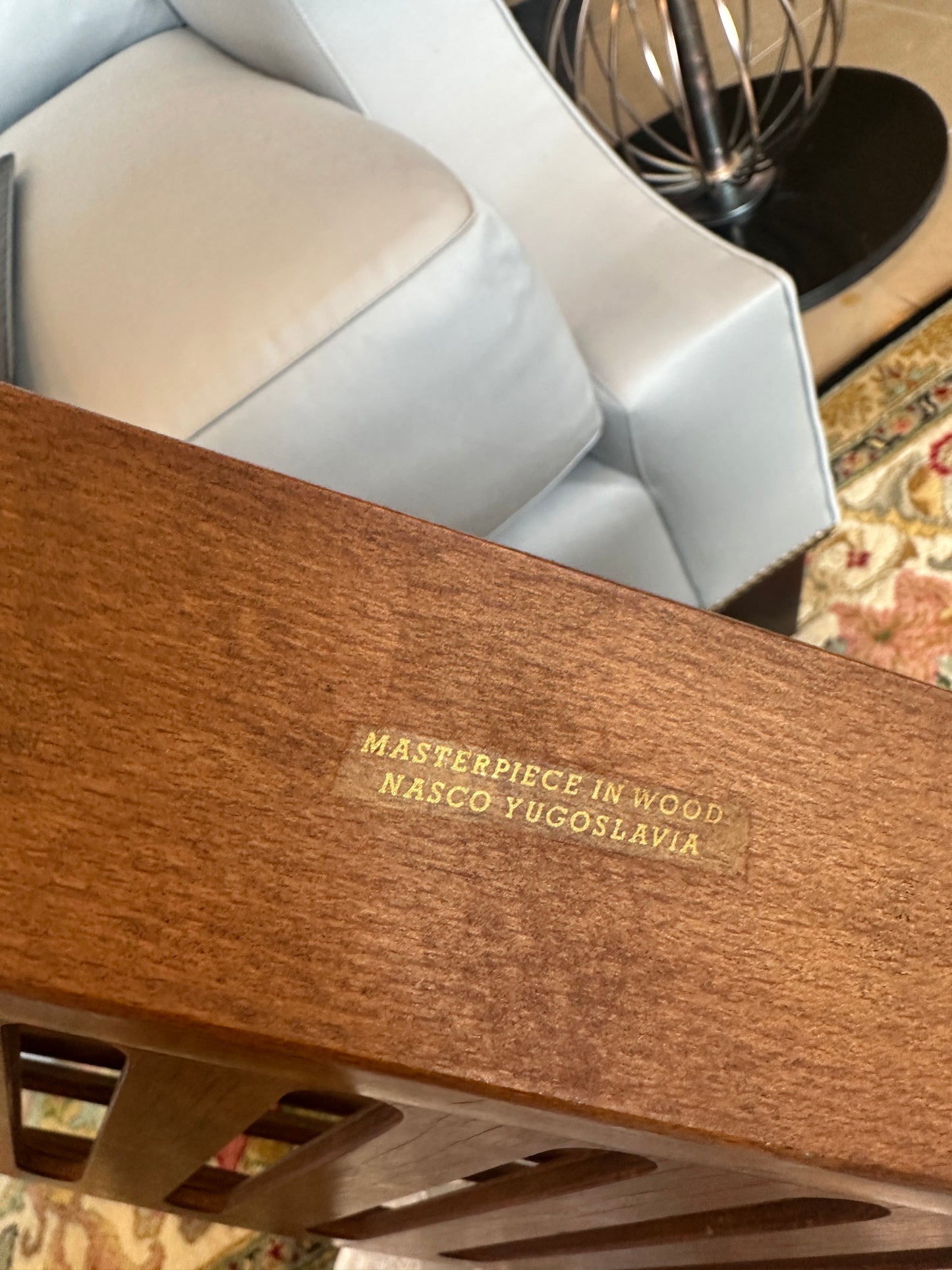 Navco Yugoslovia Folding Teak Magazine Rack (0NG008)