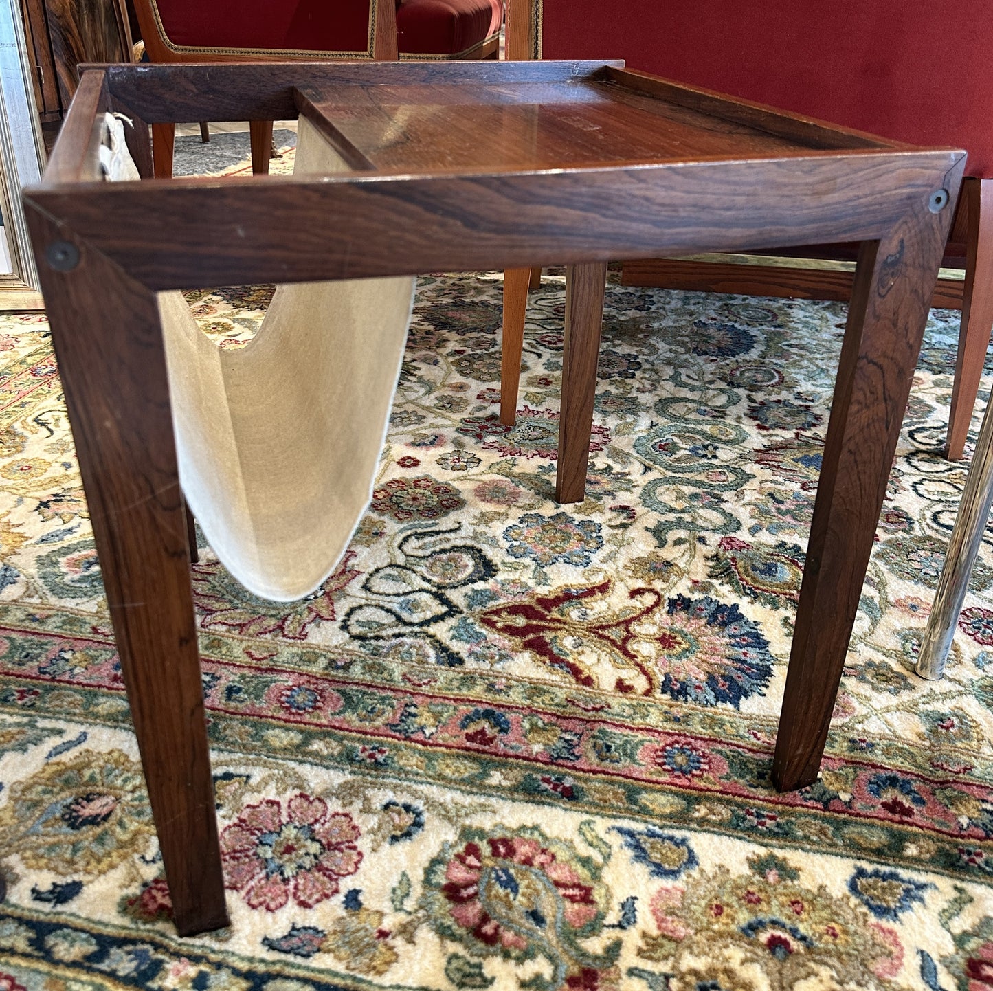 Bent Silber Mobler Rosewood Side Table/Magazine Rack (0NG009)