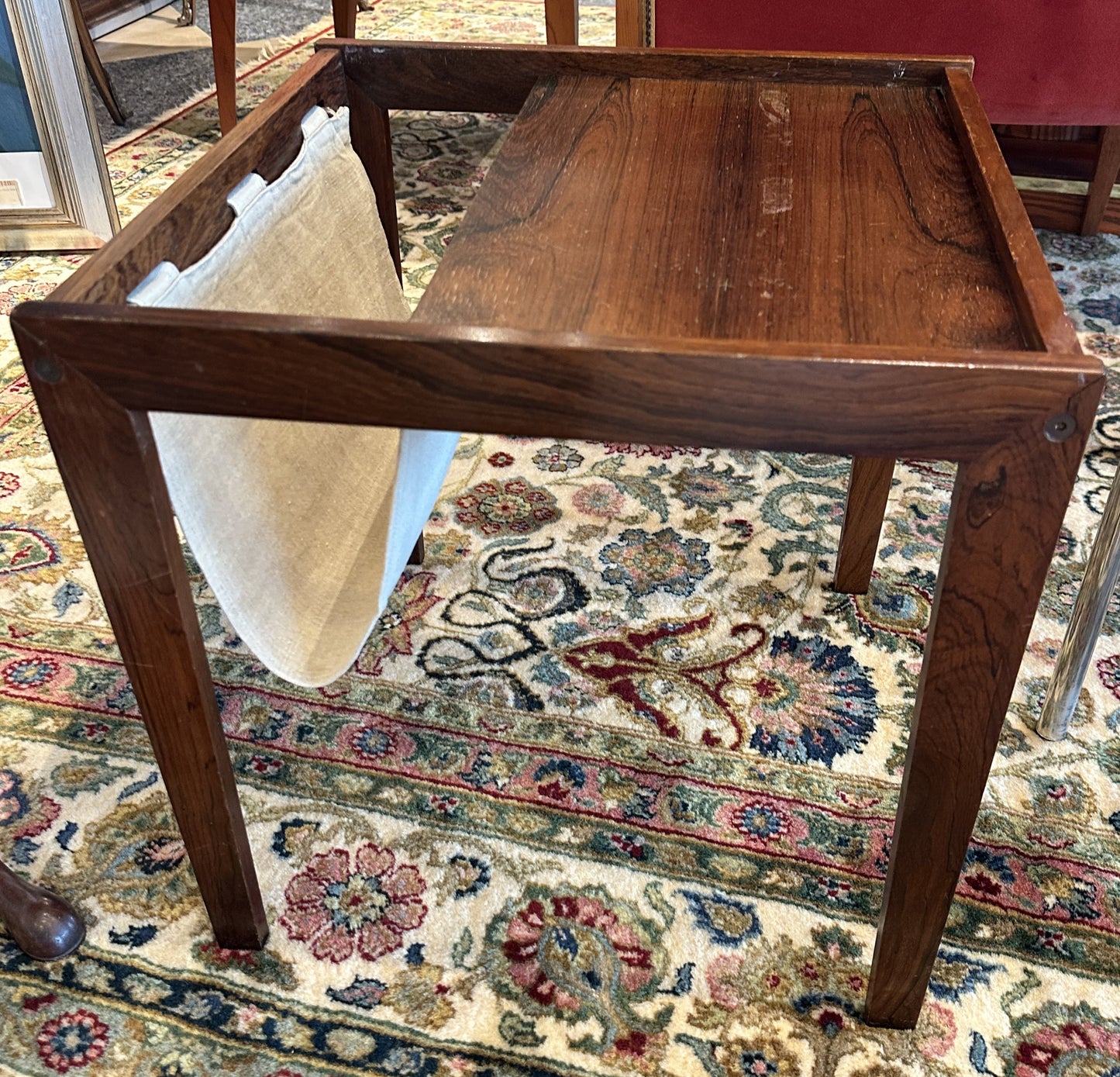 Bent Silber Mobler Rosewood Side Table/Magazine Rack (0NG009)