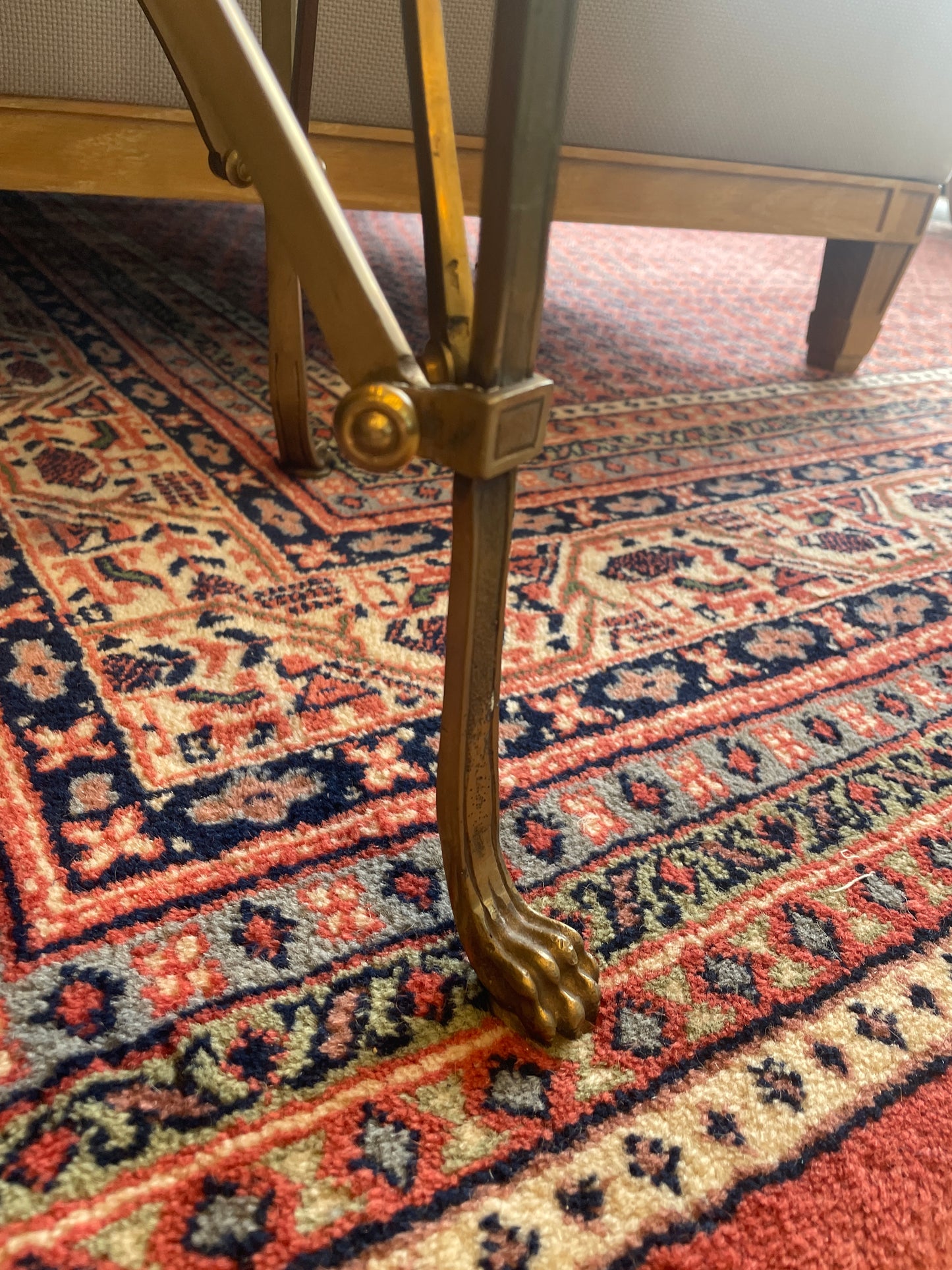 Global Views Directoire Slate and Brass End Table (0OT003)