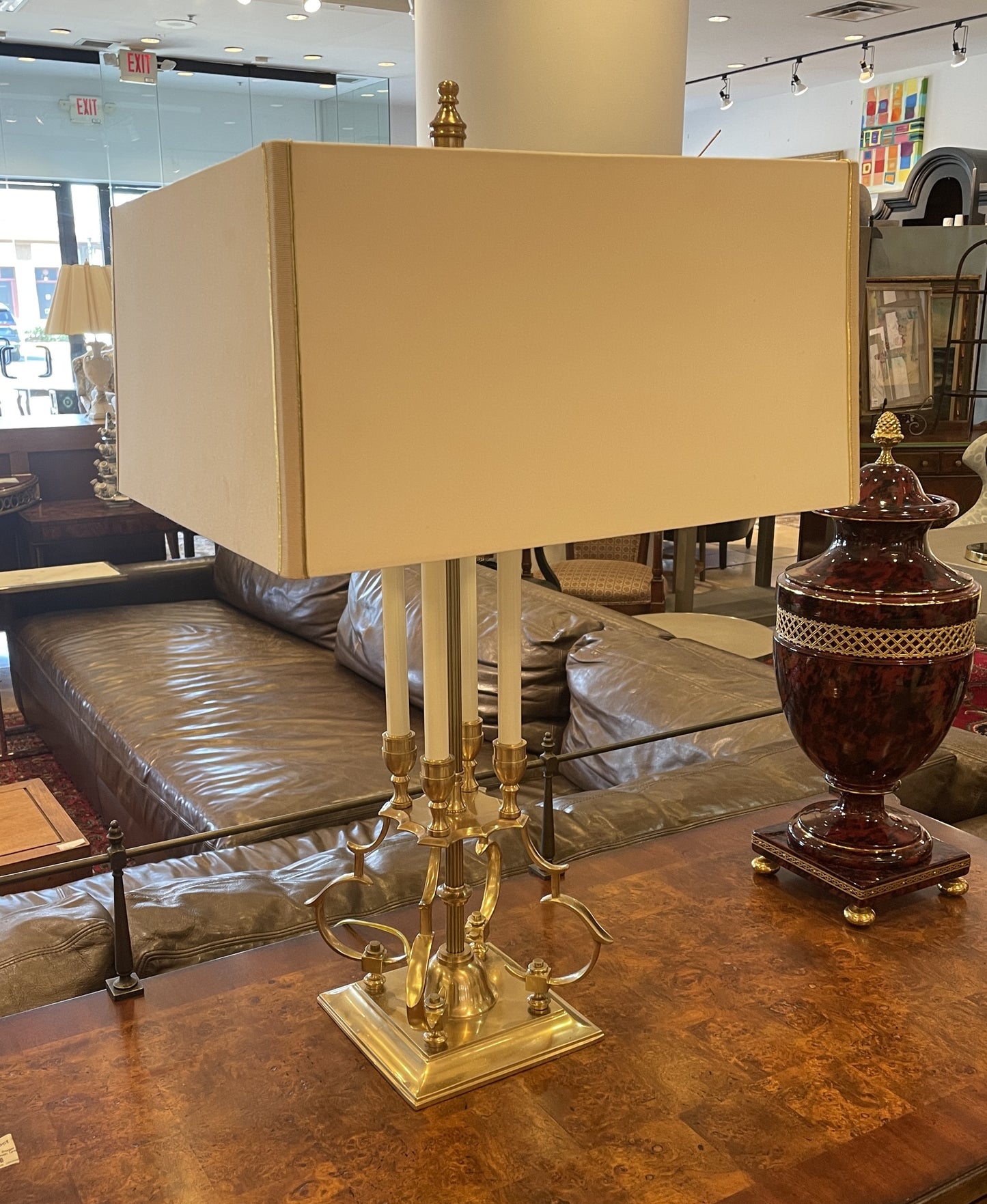 Fredrick Cooper French Empire Brass Lamp (05S010)