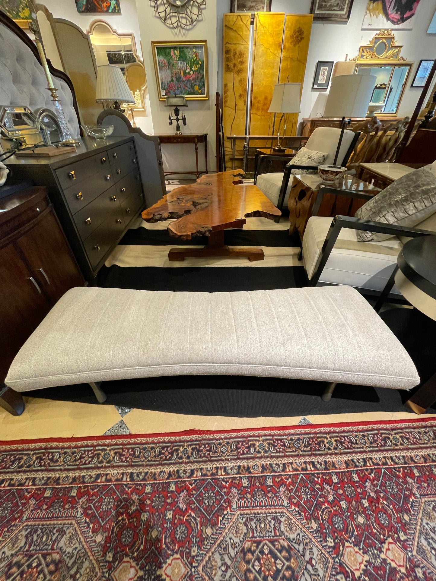 Arteriors Curved Bench in Gray (0L700S)