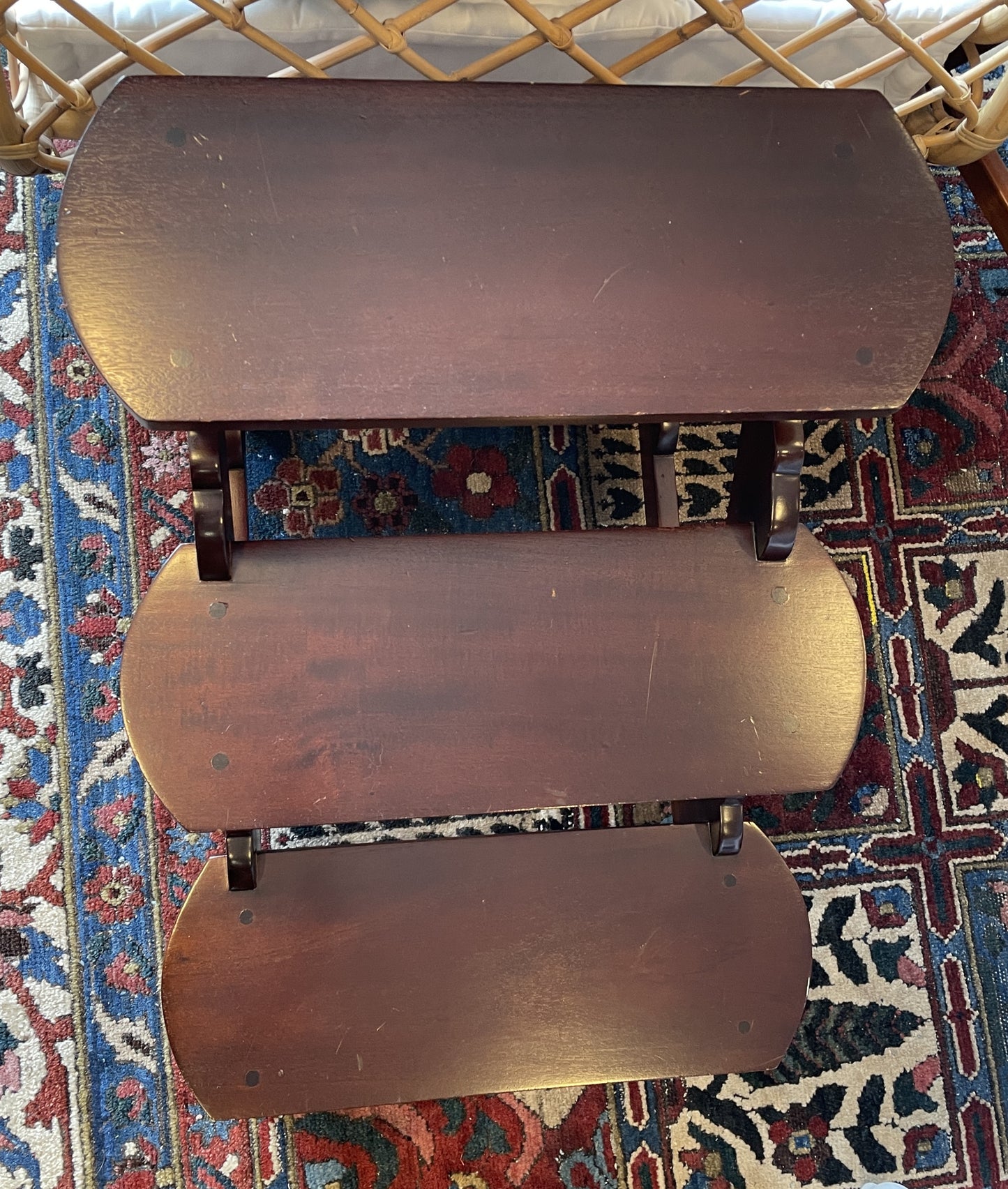 Mahogany Library Steps, AS IS (0OT00A)