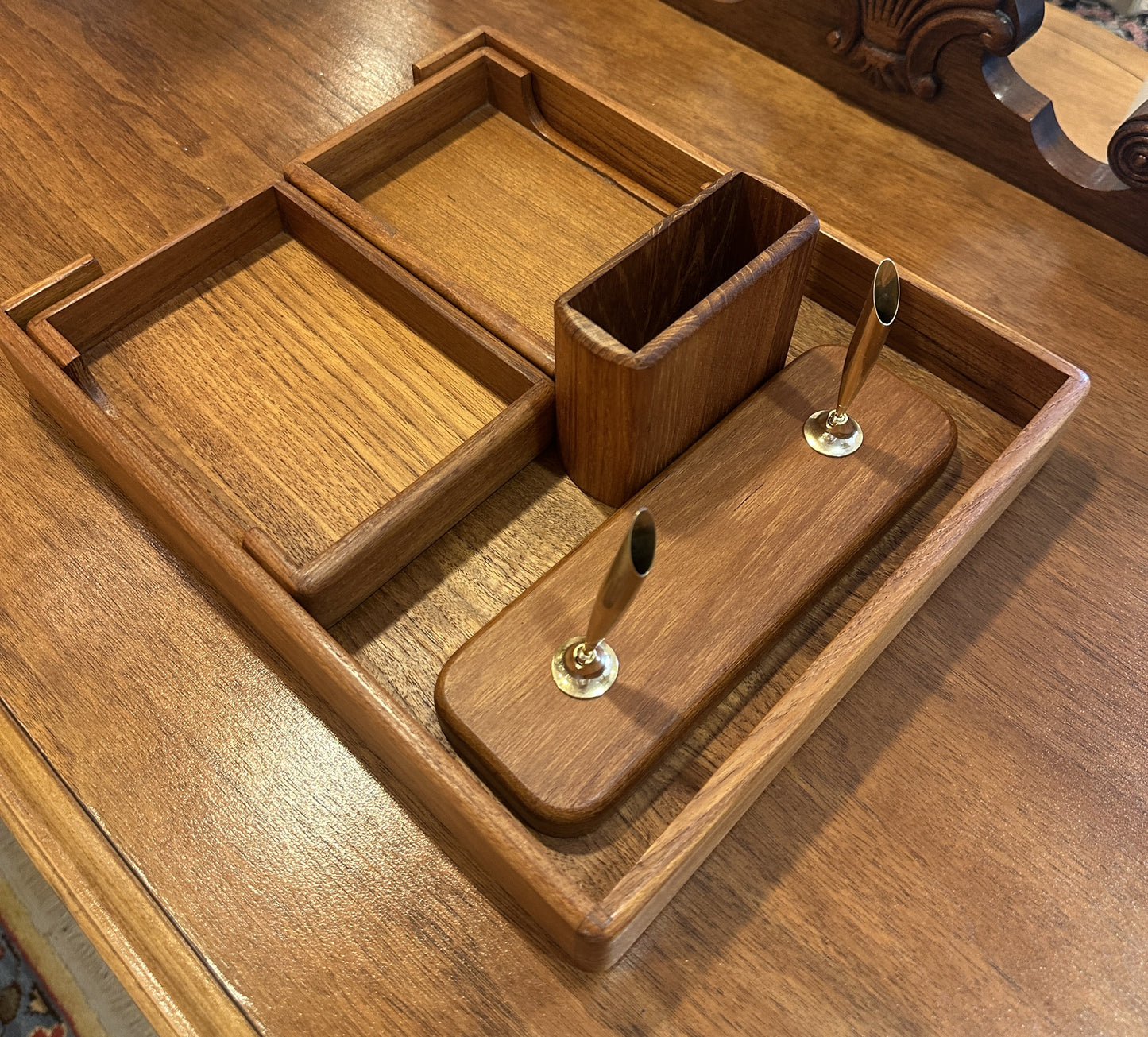 Teak Tech 5 piece Desk Set (0NG002)