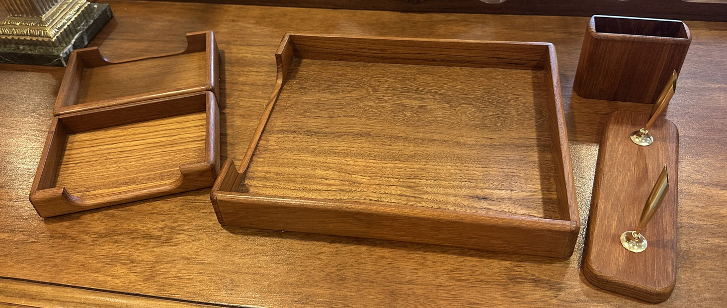 Teak Tech 5 piece Desk Set (0NG002)