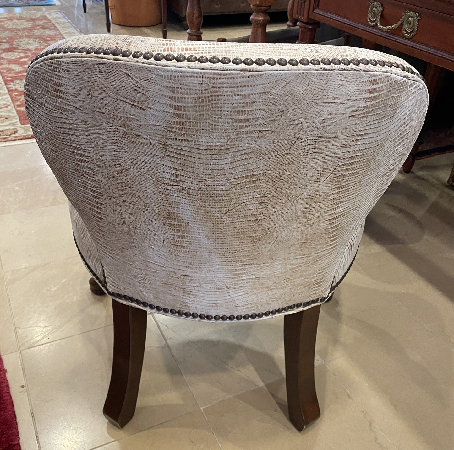 Vanity Chair with Snakeskin Upholstery (0OT00C)