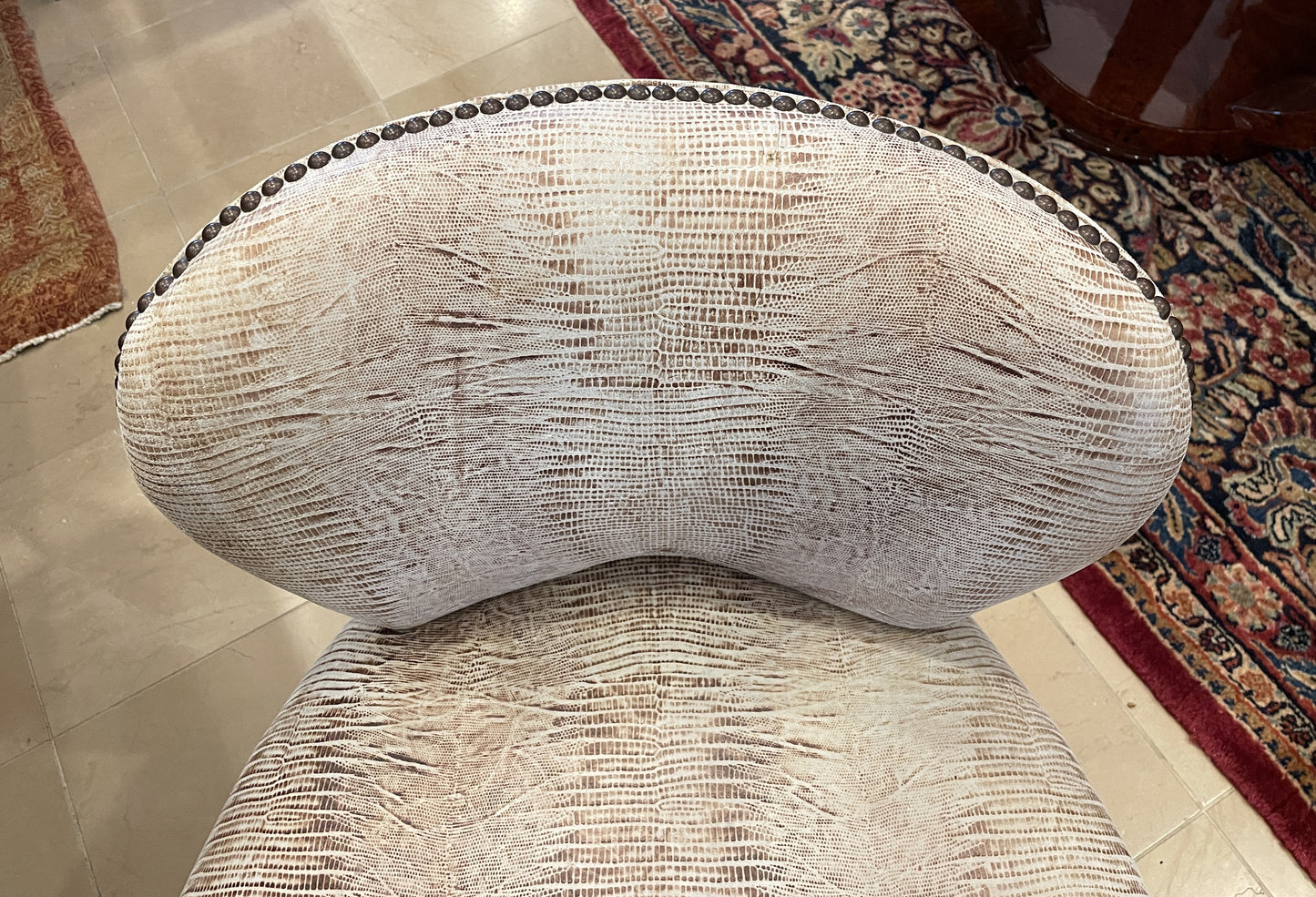 Vanity Chair with Snakeskin Upholstery (0OT00C)