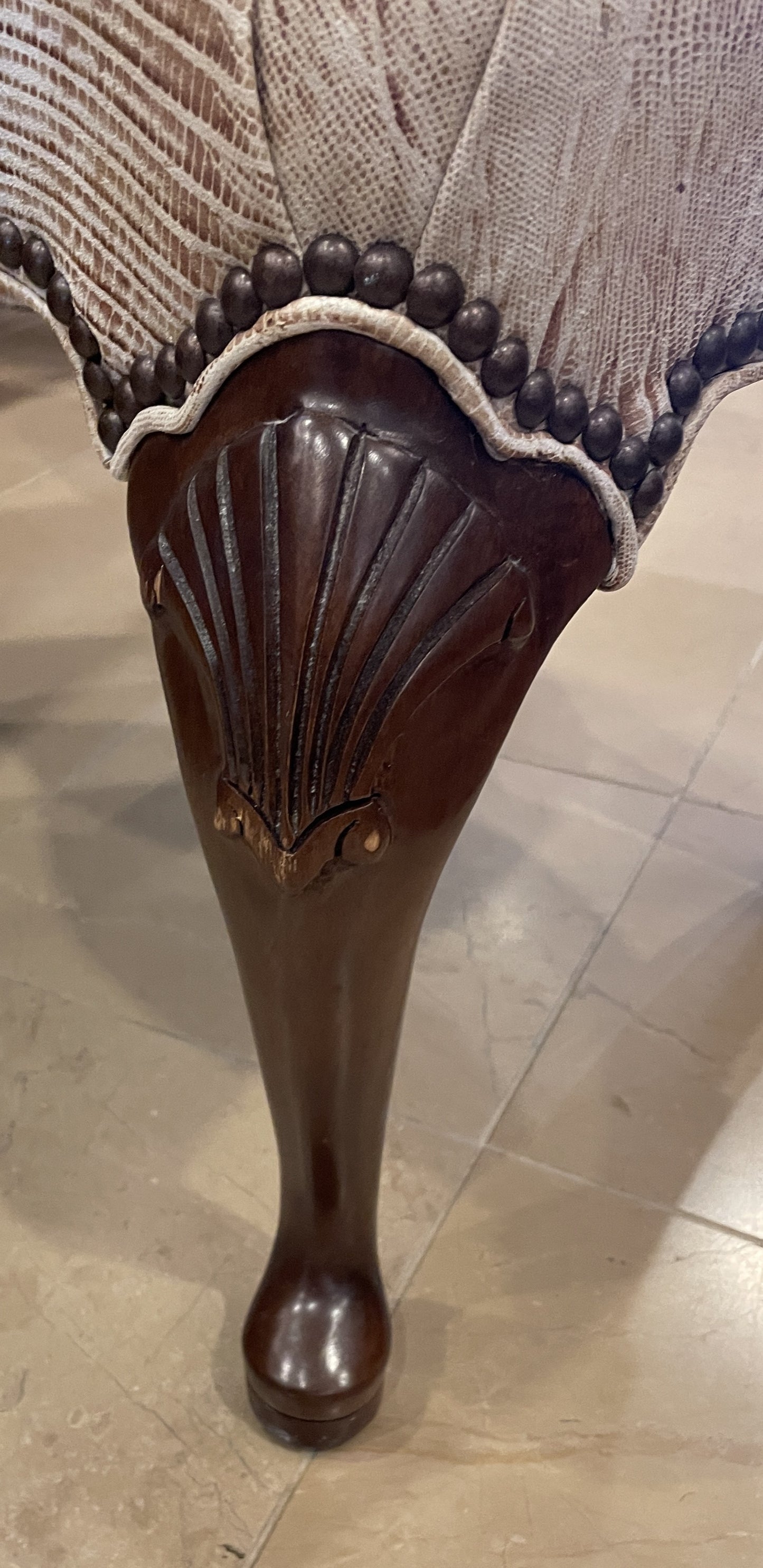 Vanity Chair with Snakeskin Upholstery (0OT00C)