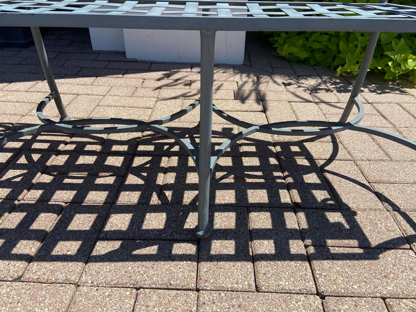 Metal Patio Bench AS IS (25003)