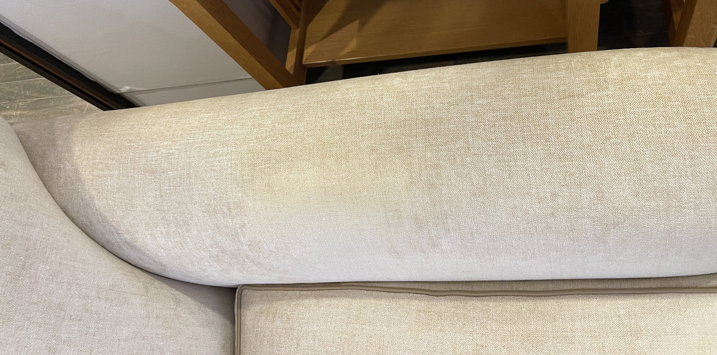 Bespoke Tightback Sofa with Leather Trim AS IS (0OT00G)