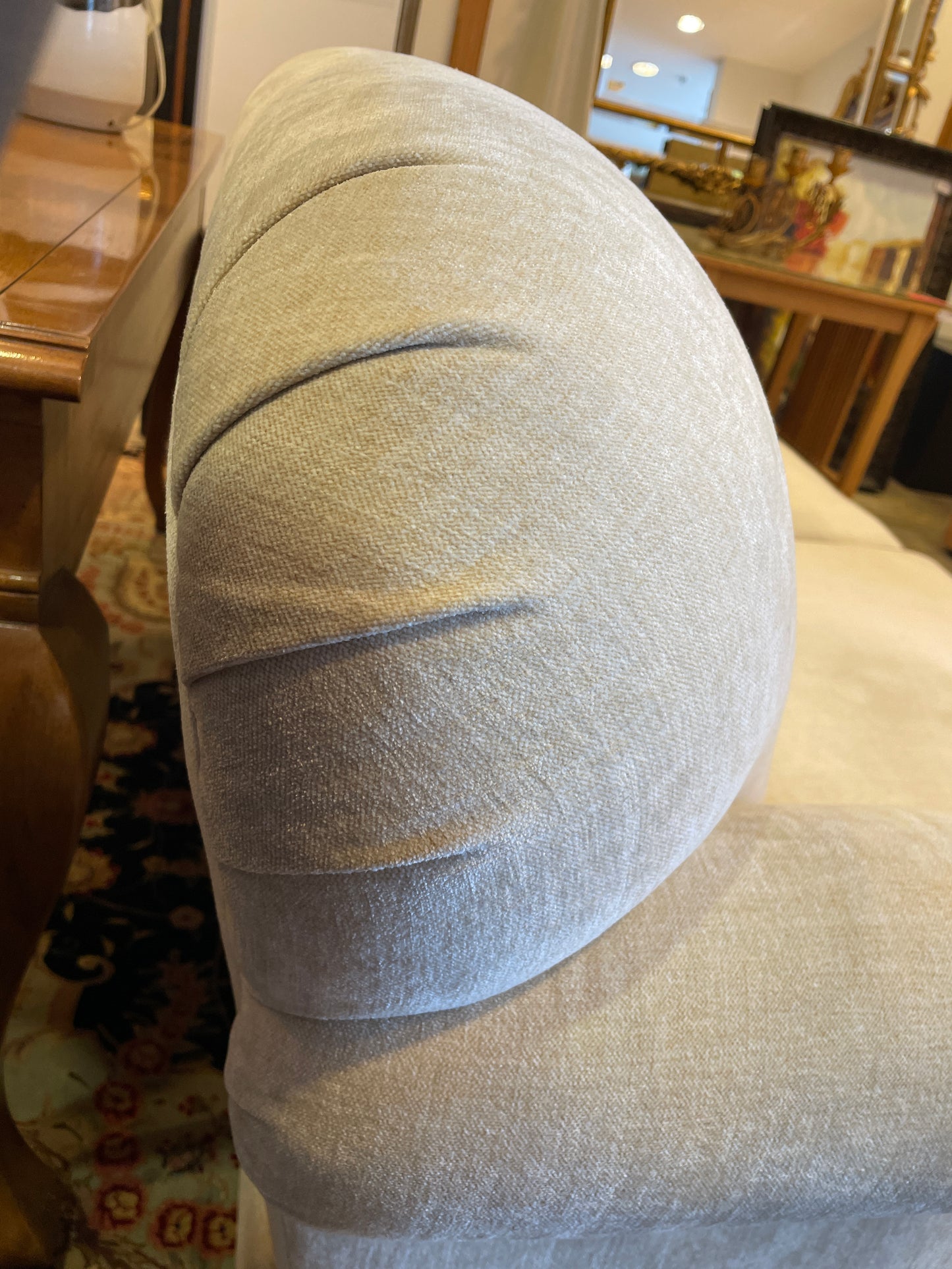 Bespoke Tightback Sofa with Leather Trim AS IS (0OT00G)