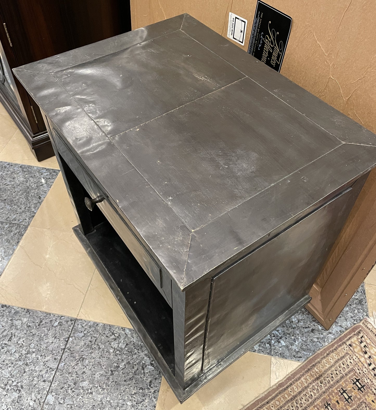 Restoration Hardware Zinc End table (0L700A)