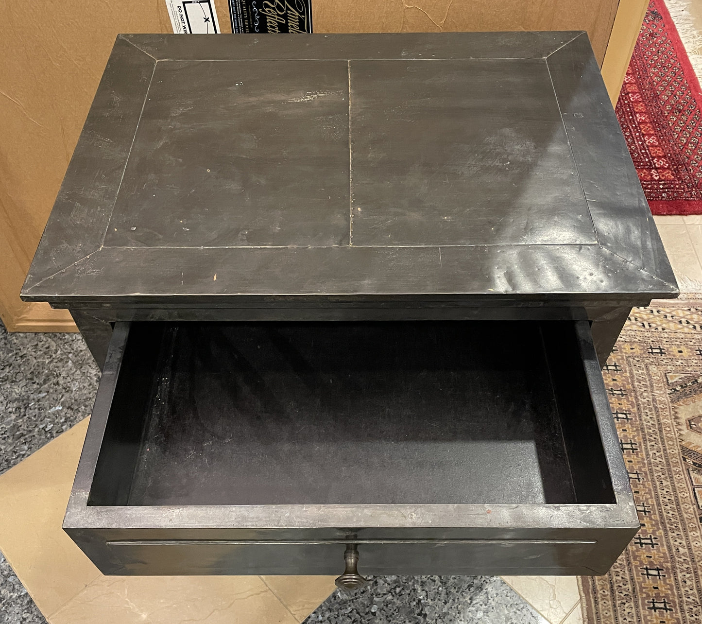 Restoration Hardware Zinc End table (0L700A)