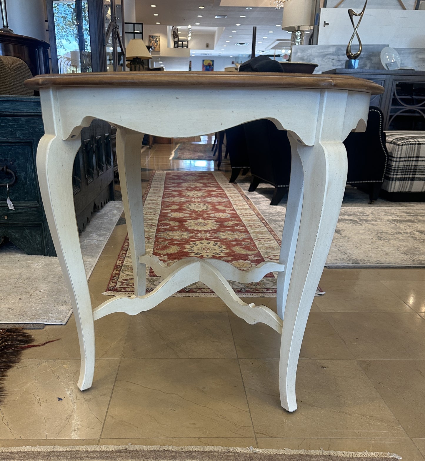 Ethan Allen Two Tone Round End Table (0NO002)