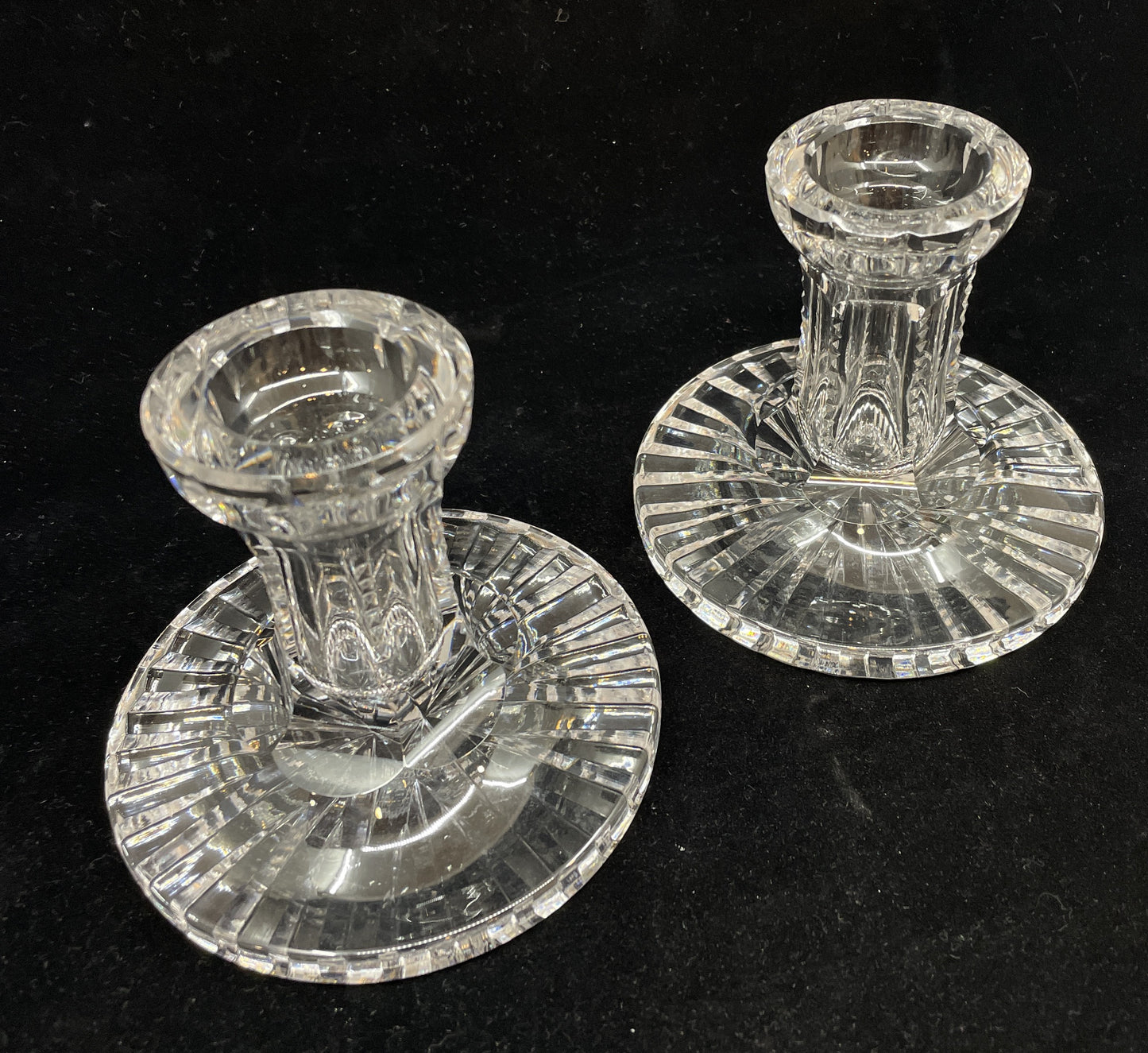 Waterford Short Candlesticks, Pair 4"