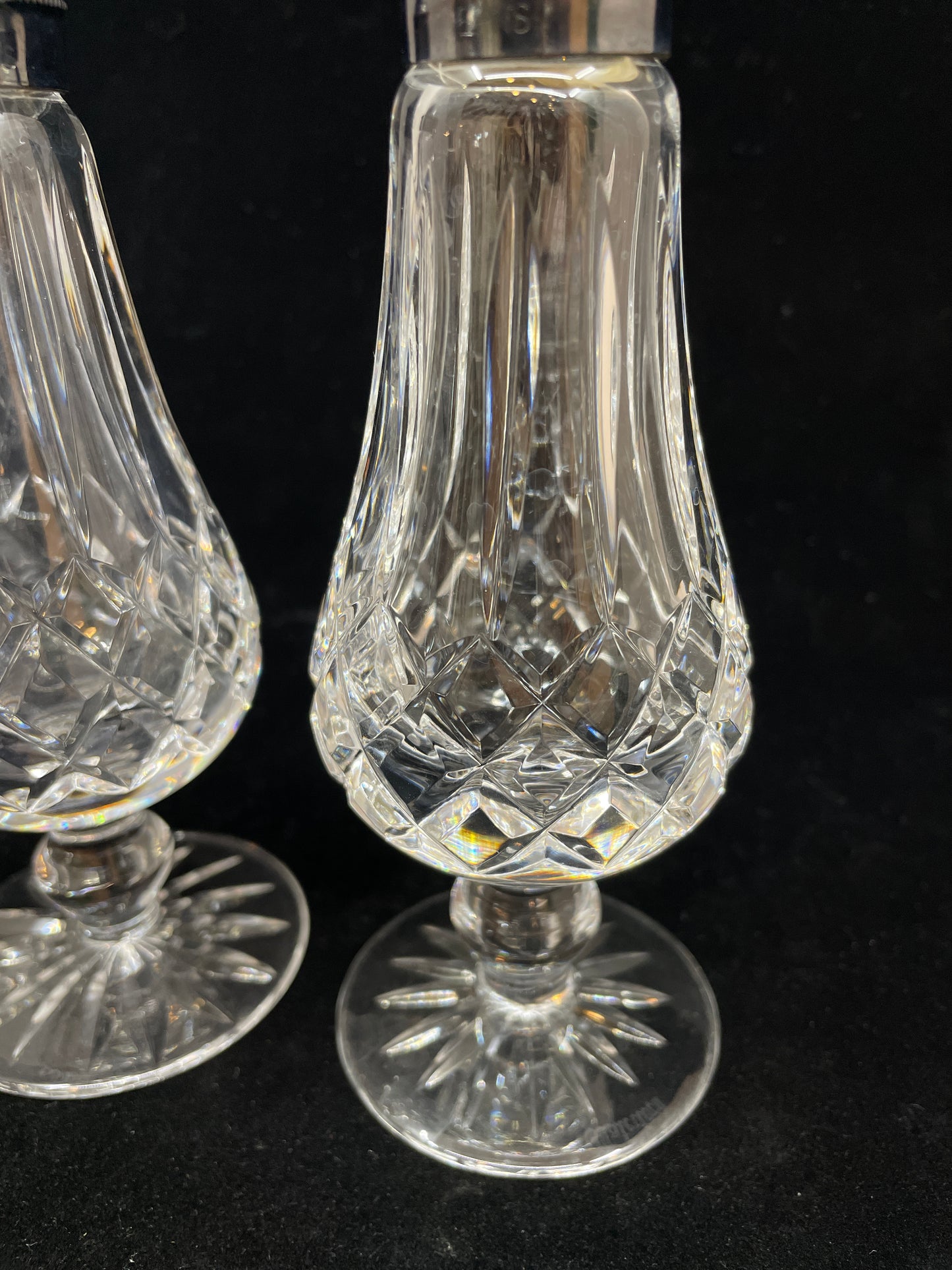 Waterford Tall Footed Salt and Pepper Shakers