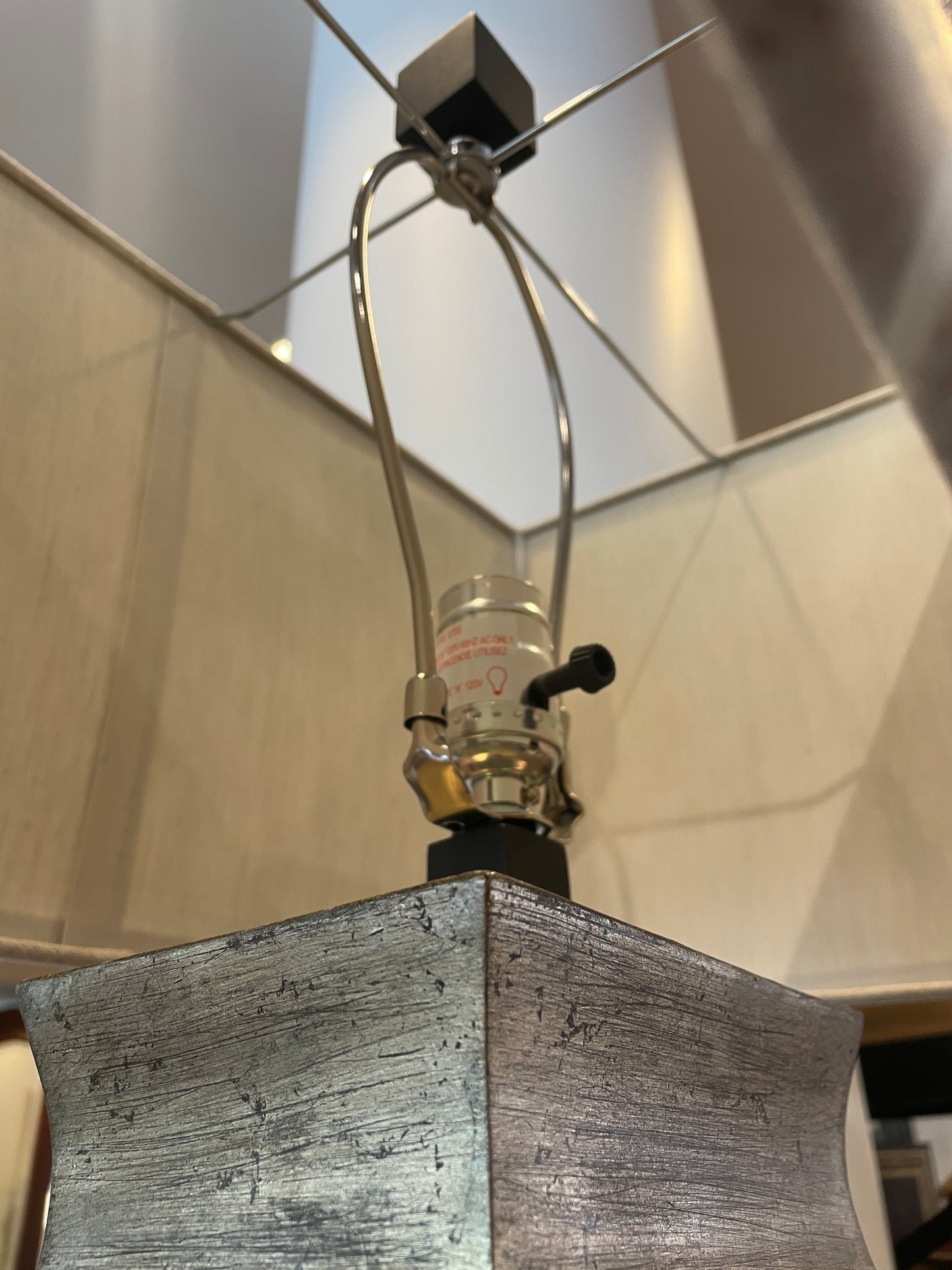 Currey and Co Table lamp with faux finished waterfall base (0HE008)