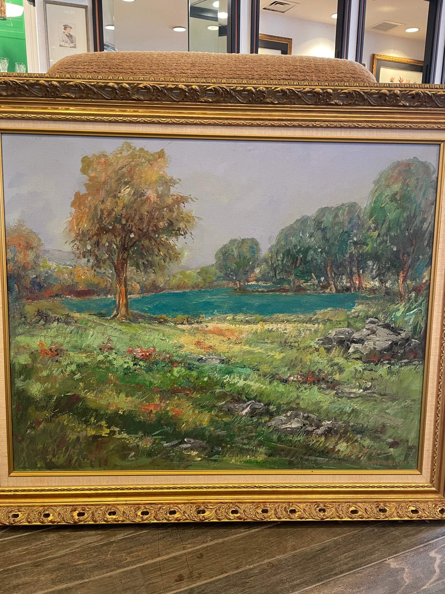 Harold C Wolcott (American 1898-1977) Landscape oil on Canvas (0OT00Q)