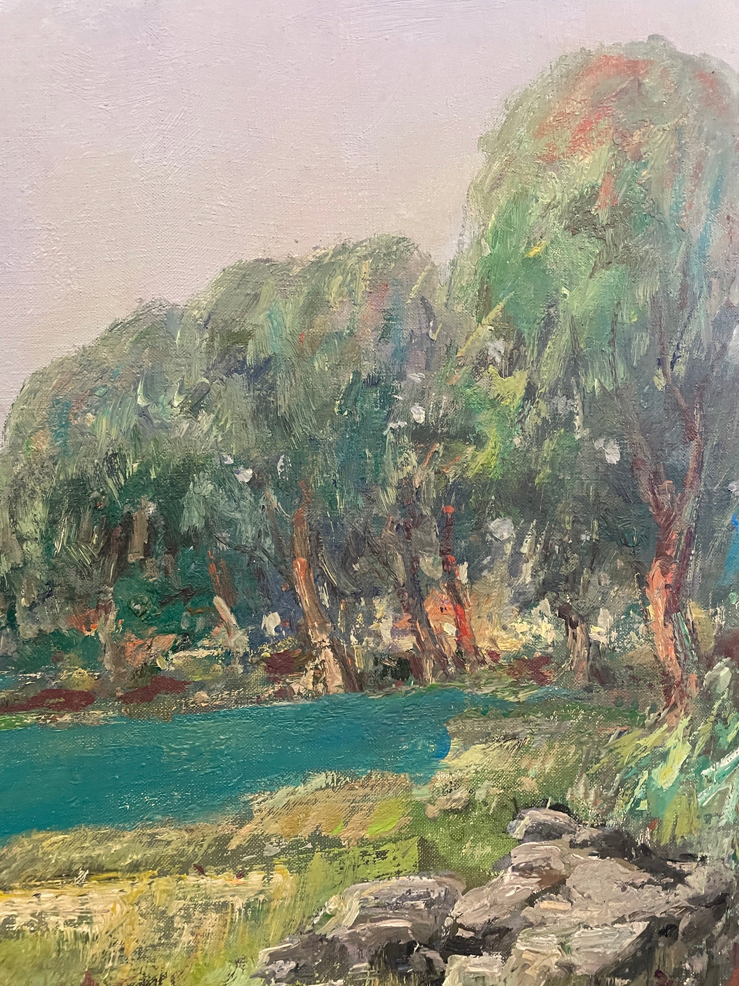 Harold C Wolcott (American 1898-1977) Landscape oil on Canvas (0OT00Q)