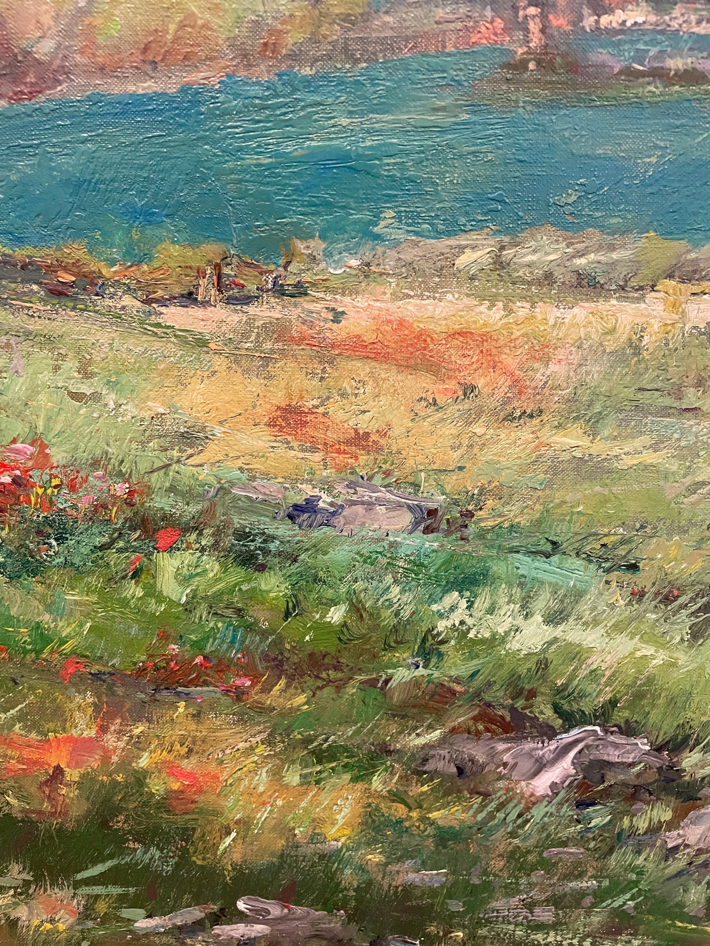 Harold C Wolcott (American 1898-1977) Landscape oil on Canvas (0OT00Q)