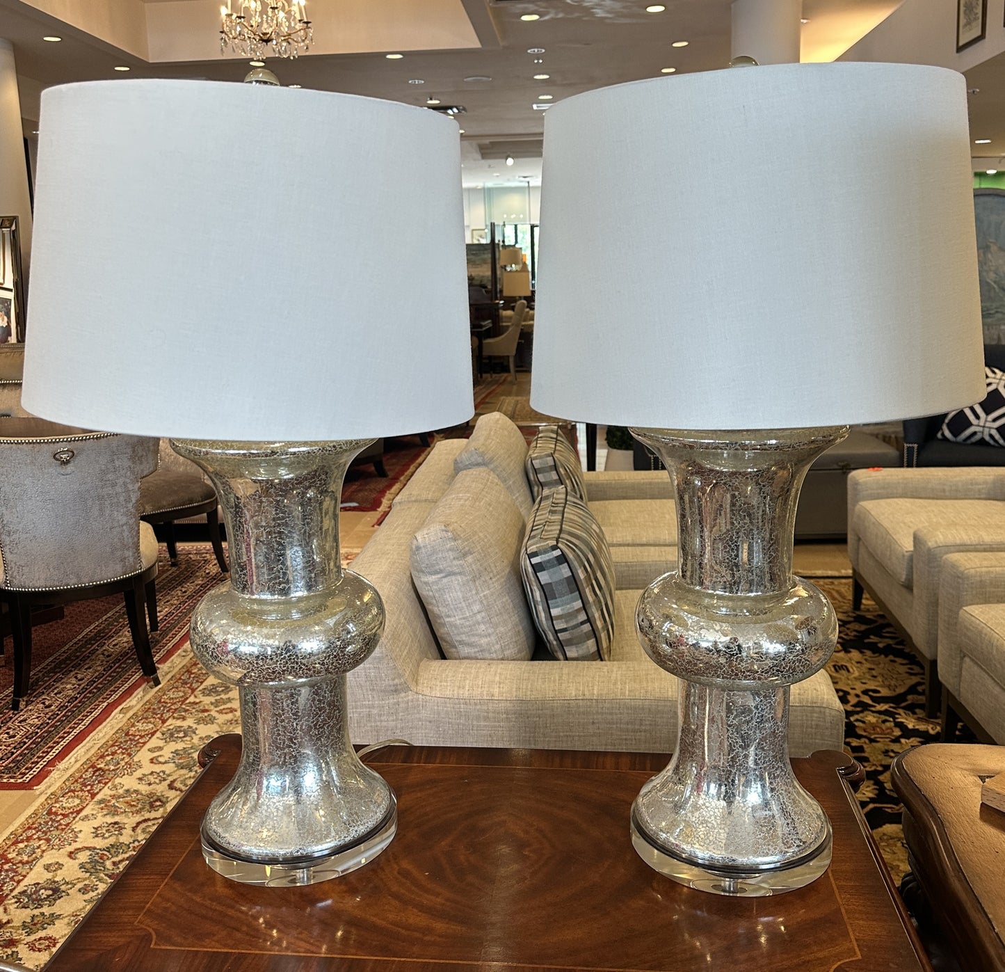 Pair of Mercury Glass Lamps (0CE003)
