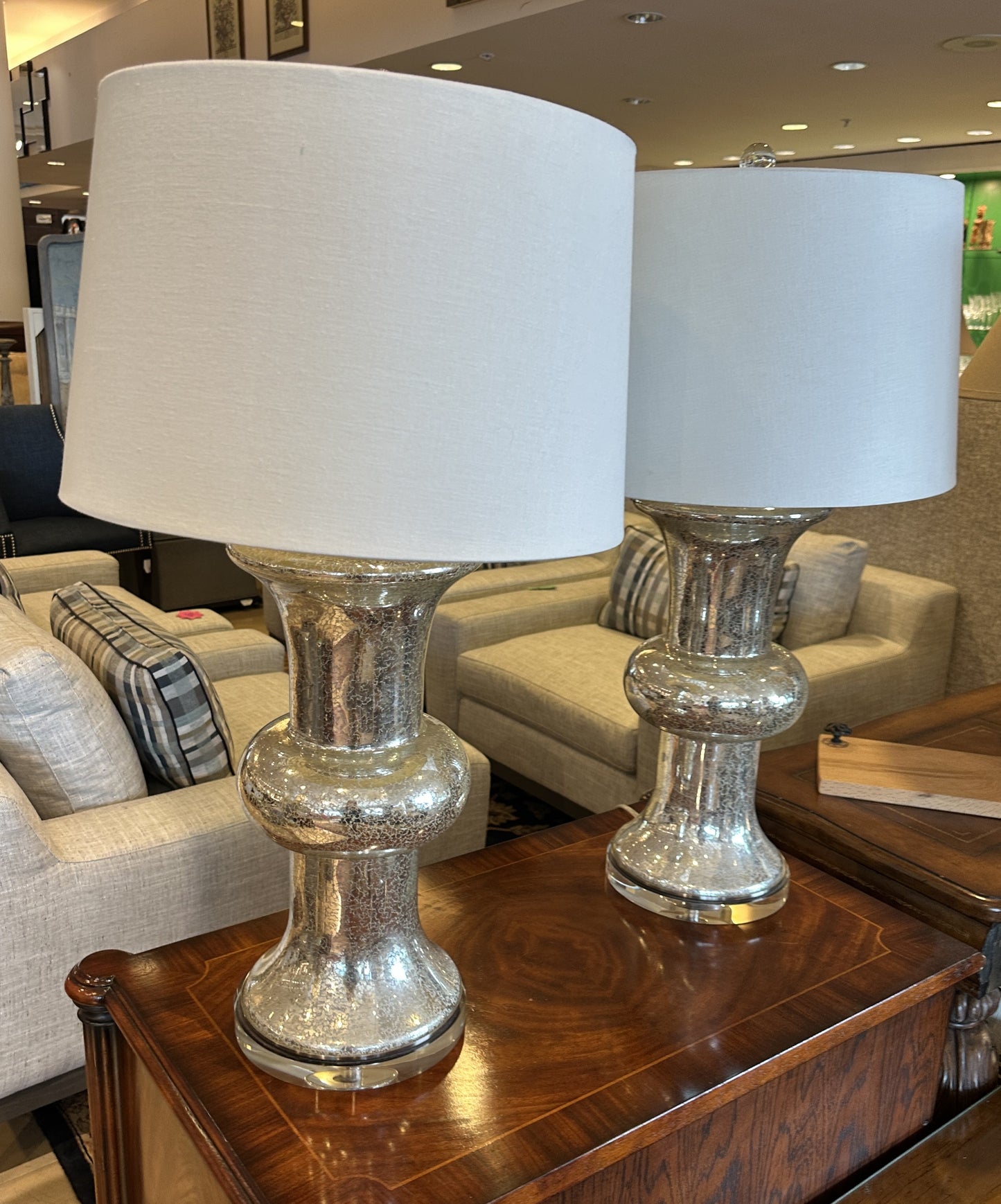 Pair of Mercury Glass Lamps (0CE003)