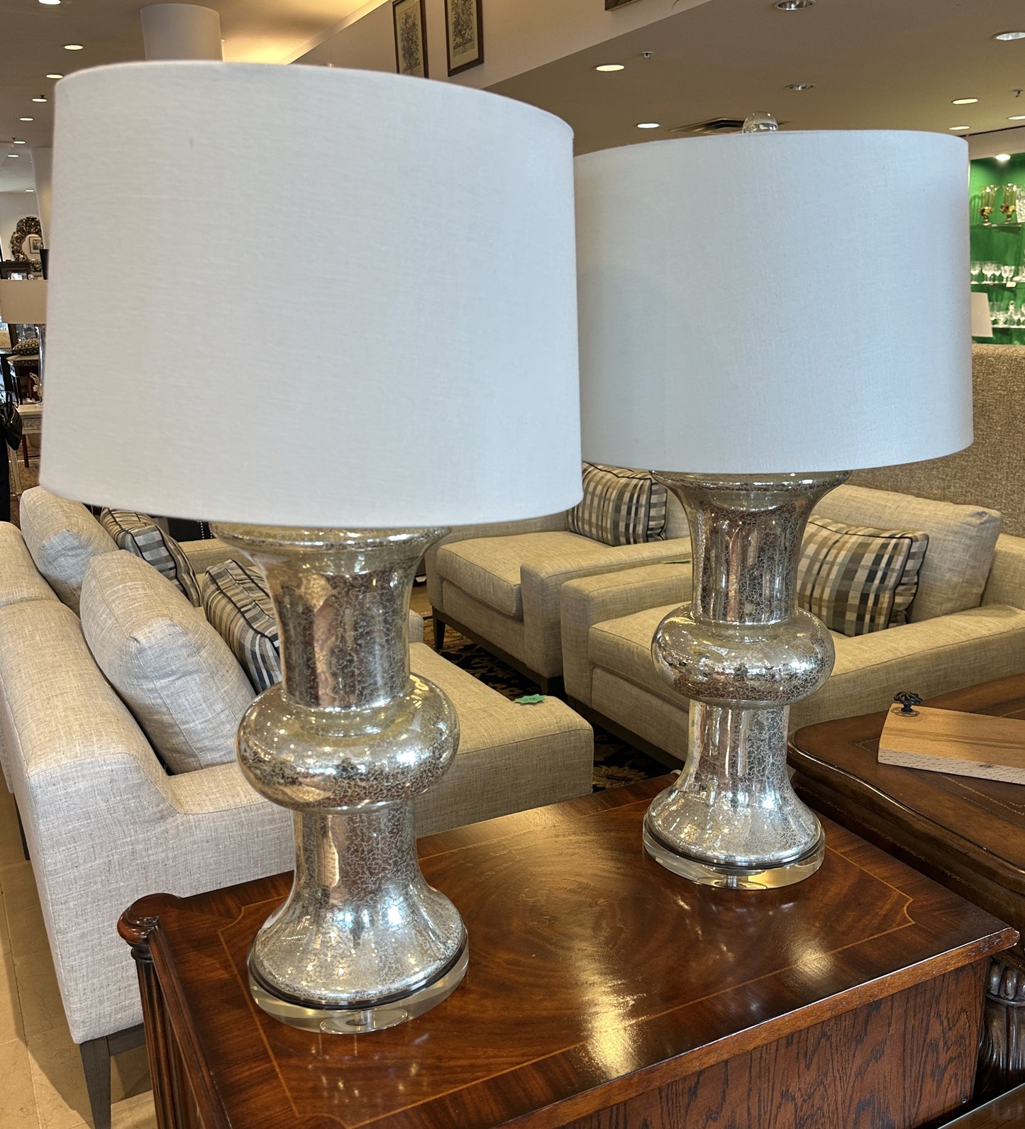Pair of Mercury Glass Lamps (0CE003)