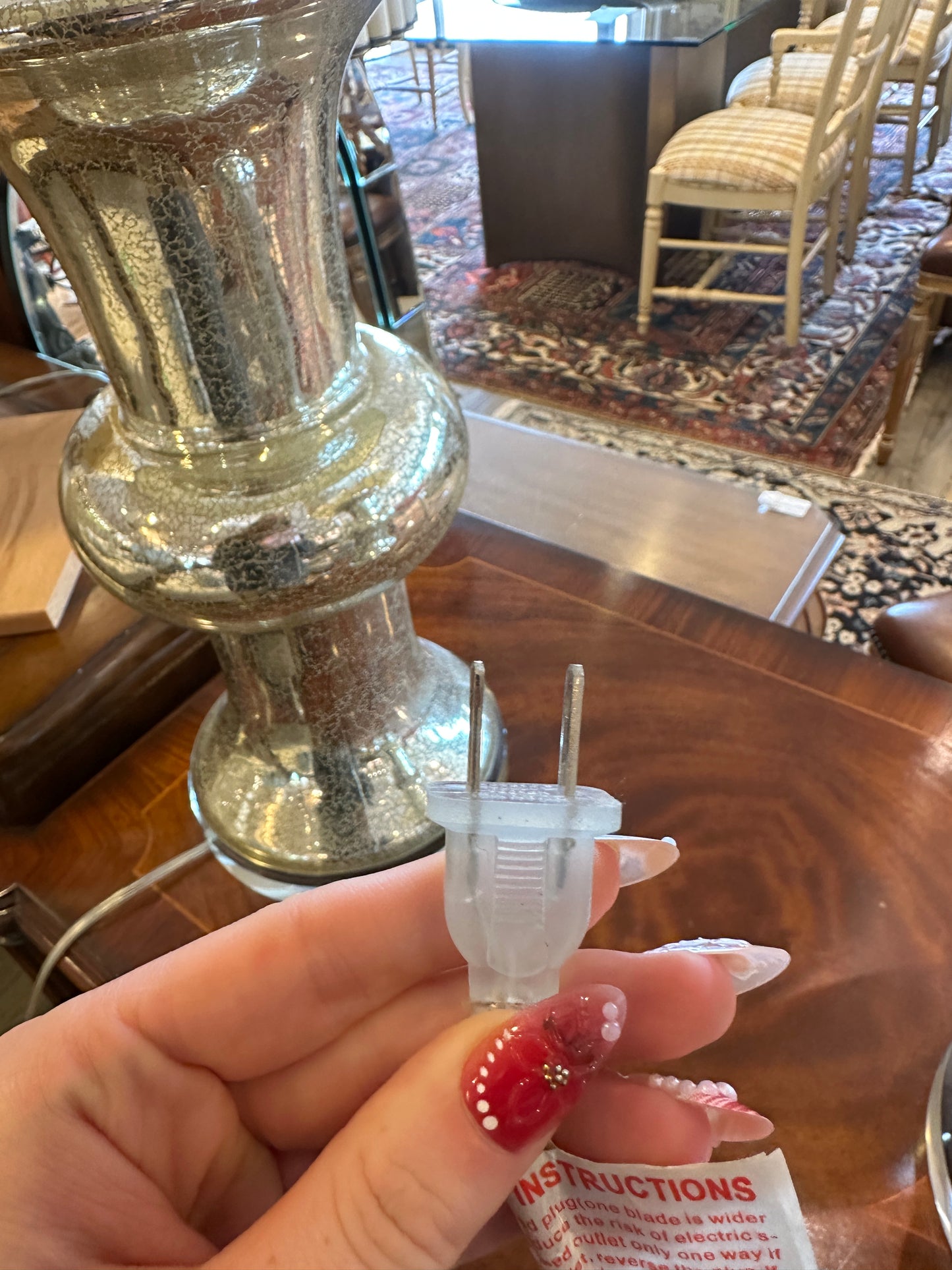 Pair of Mercury Glass Lamps (0CE003)