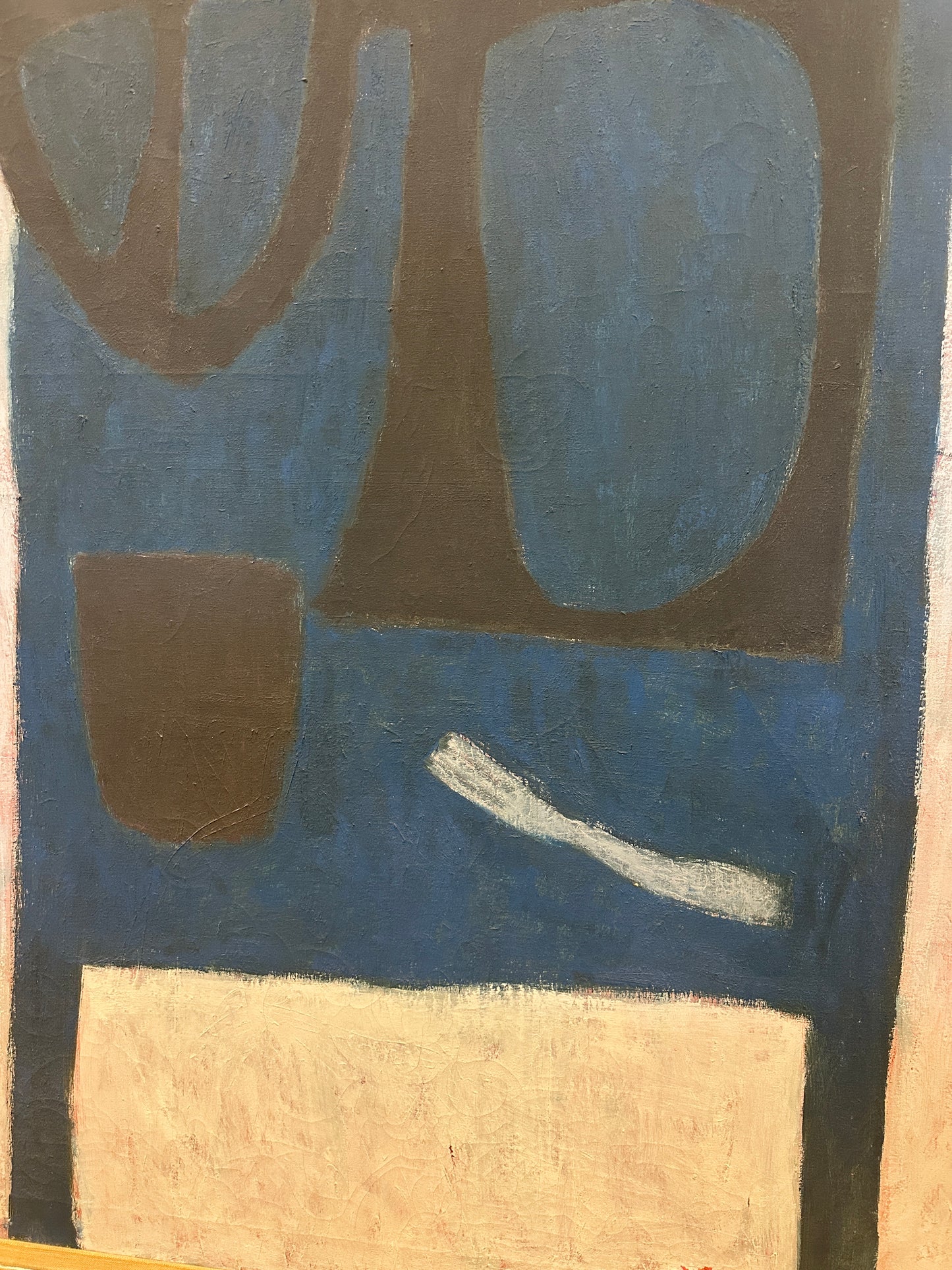 Billy Woolway Midcentury Abstract on Canvas, Acrylic (0NJ001)