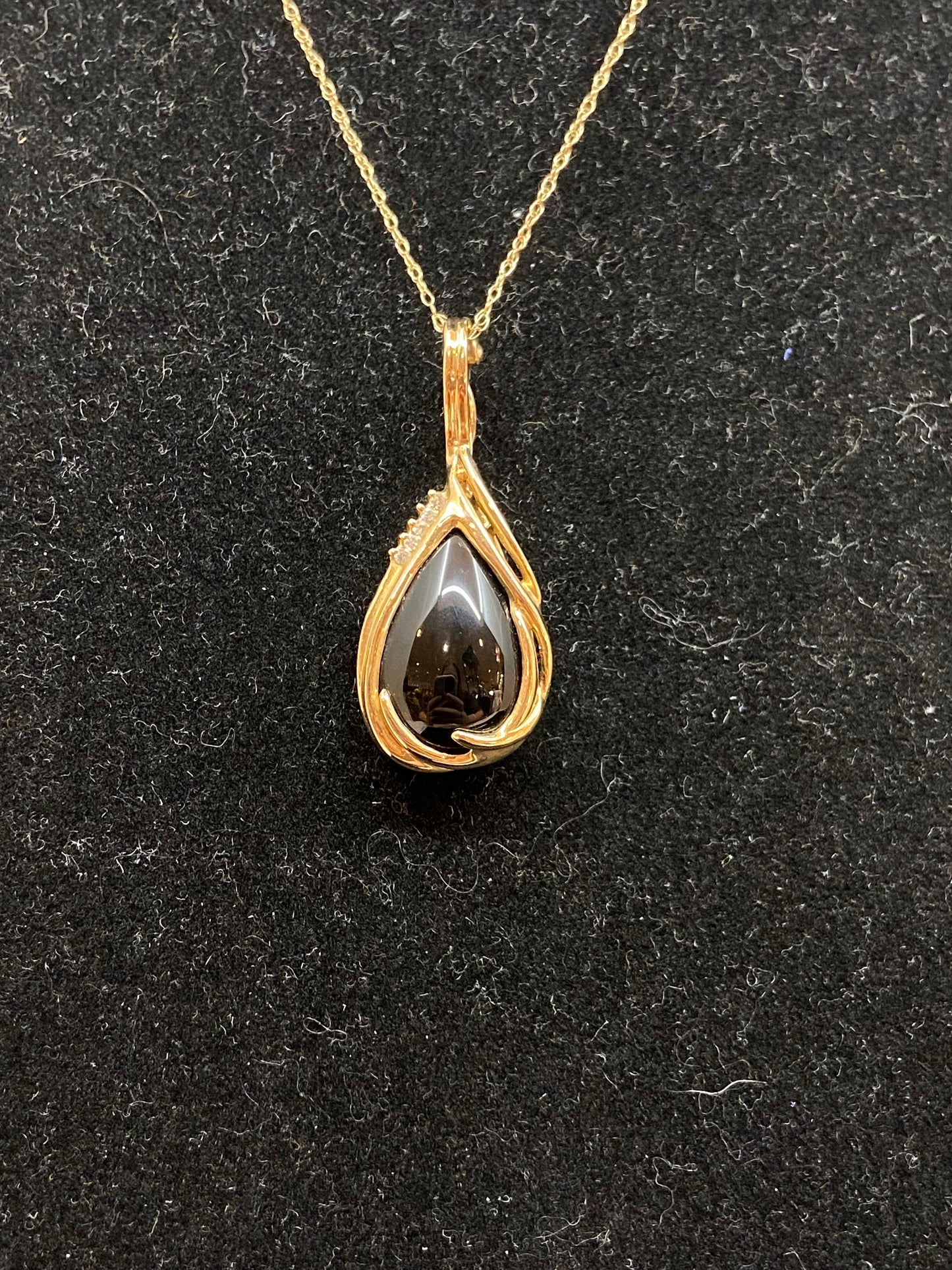 Onyx and Diamond Necklace (20790)