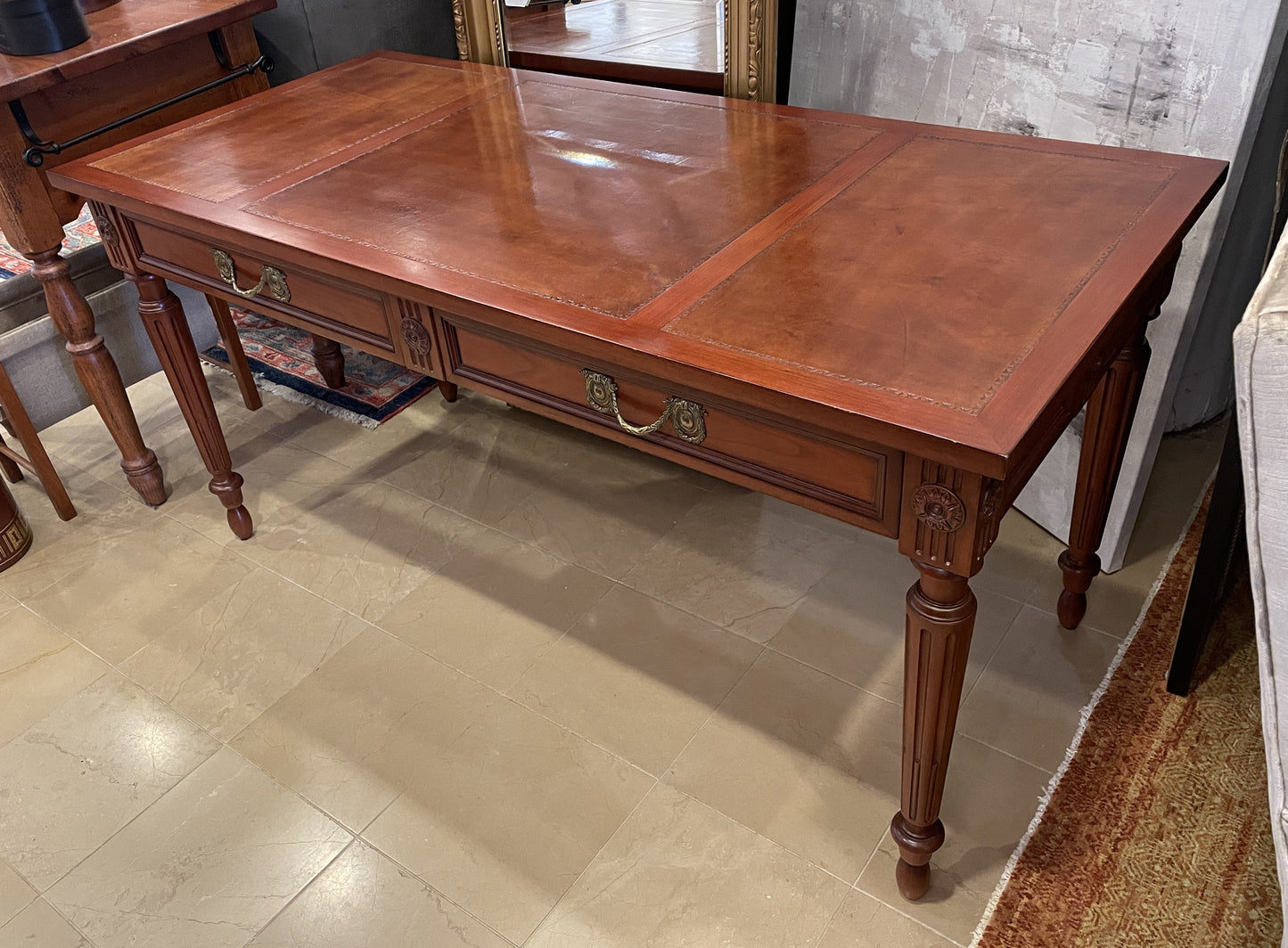 Baker Writing Desk with Leather Top (0OU001)