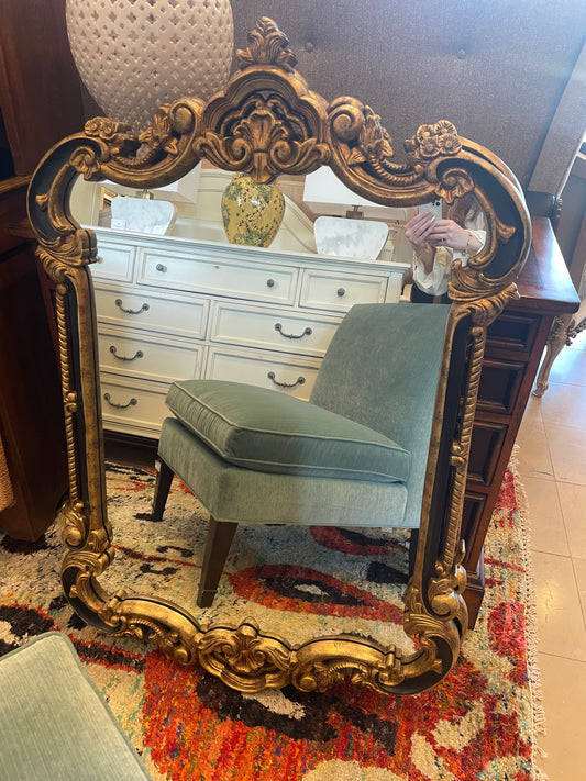 Linly Designs Gold Mirror with Black Accents