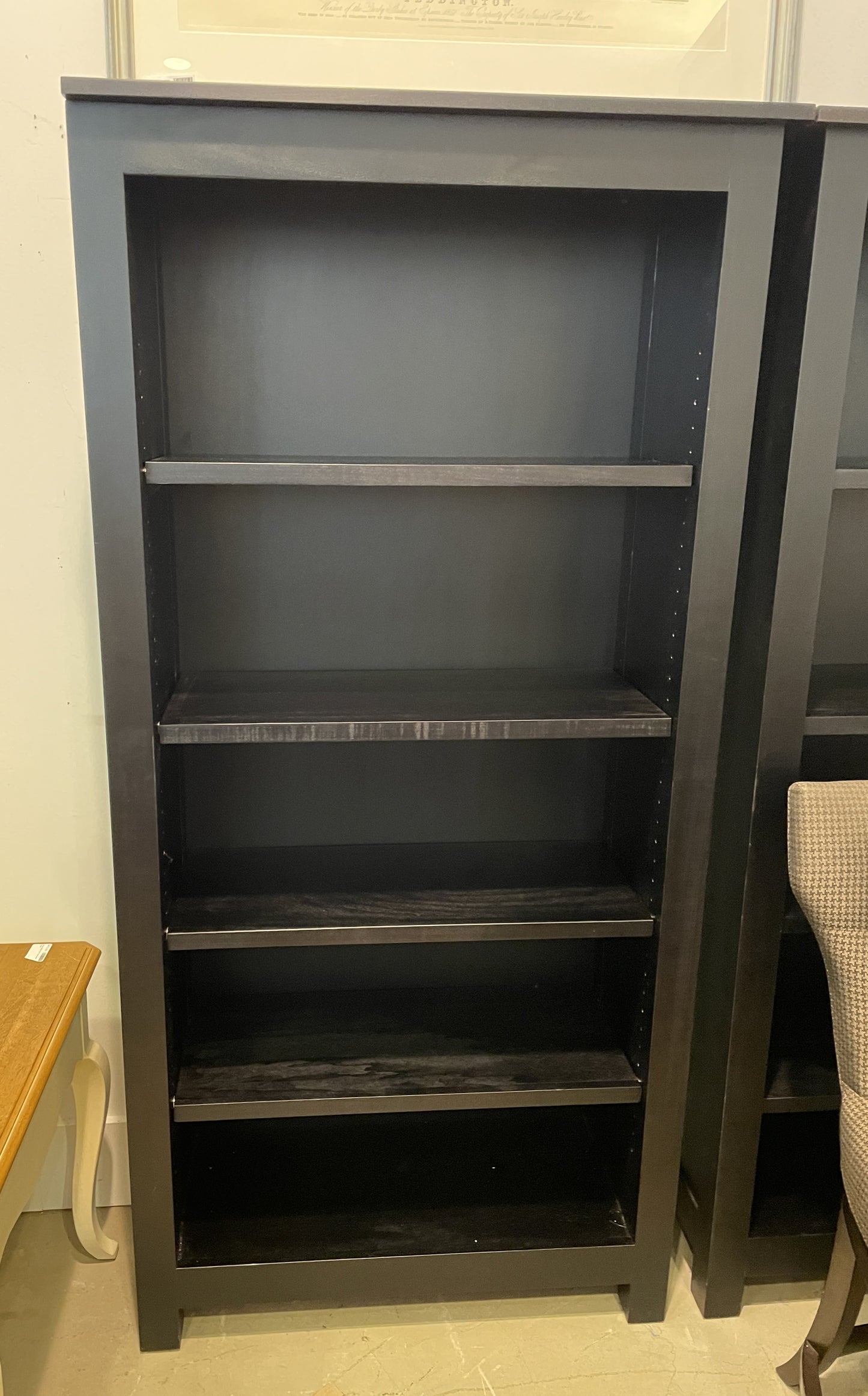 Black Bookcase (attr. Room and Board) (Two available 0OU002 0OU003)