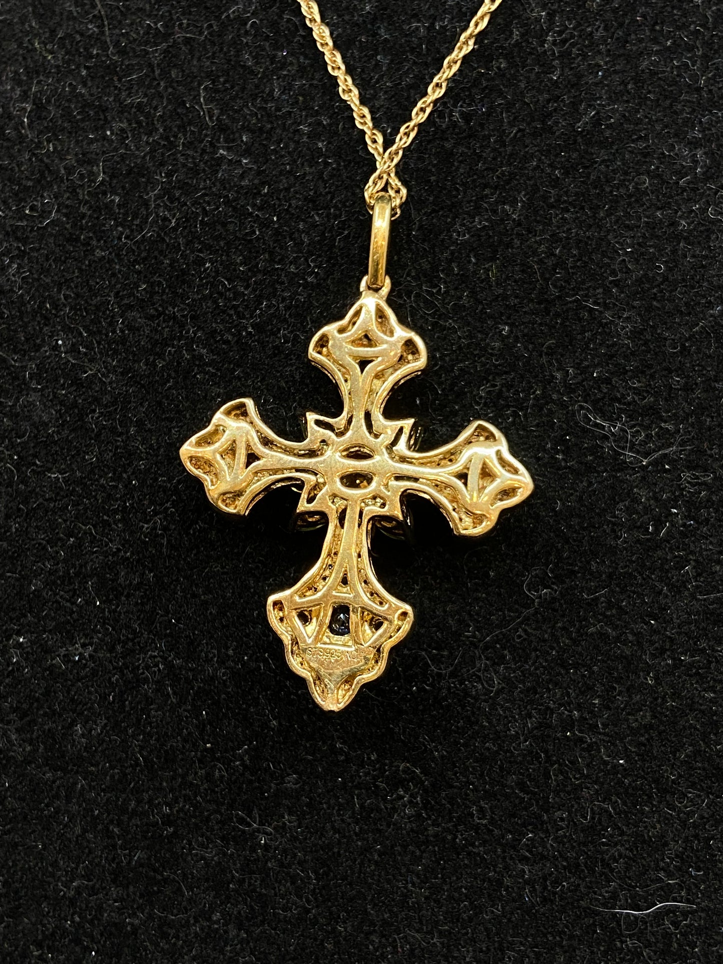 Semi-Precious Cross Pendant (27757)