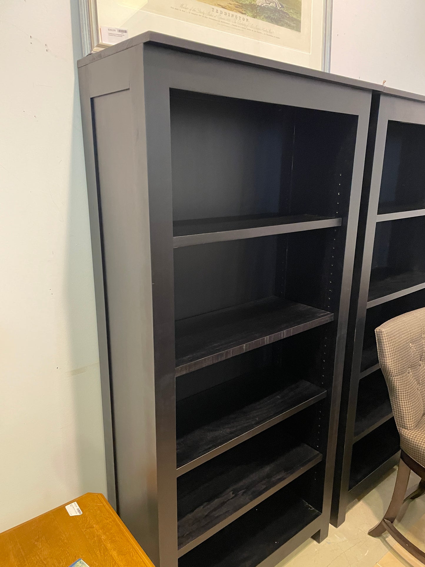 Black Bookcase (attr. Room and Board) (Two available 0OU002 0OU003)