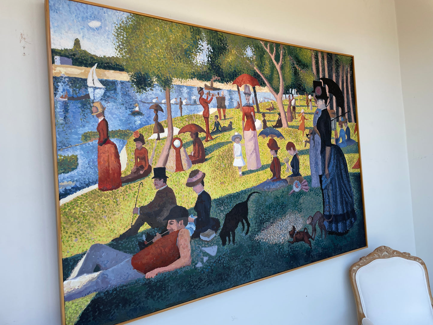 Georges Seurat "A Sunday Afternoon..." Painting on Canvas Reproduction (20573)