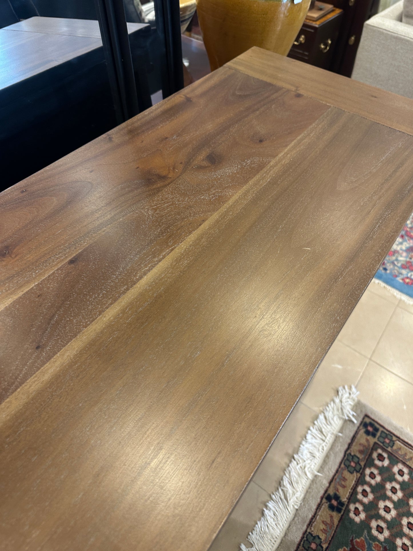 Black Credenza with Natural Top (0N200O)