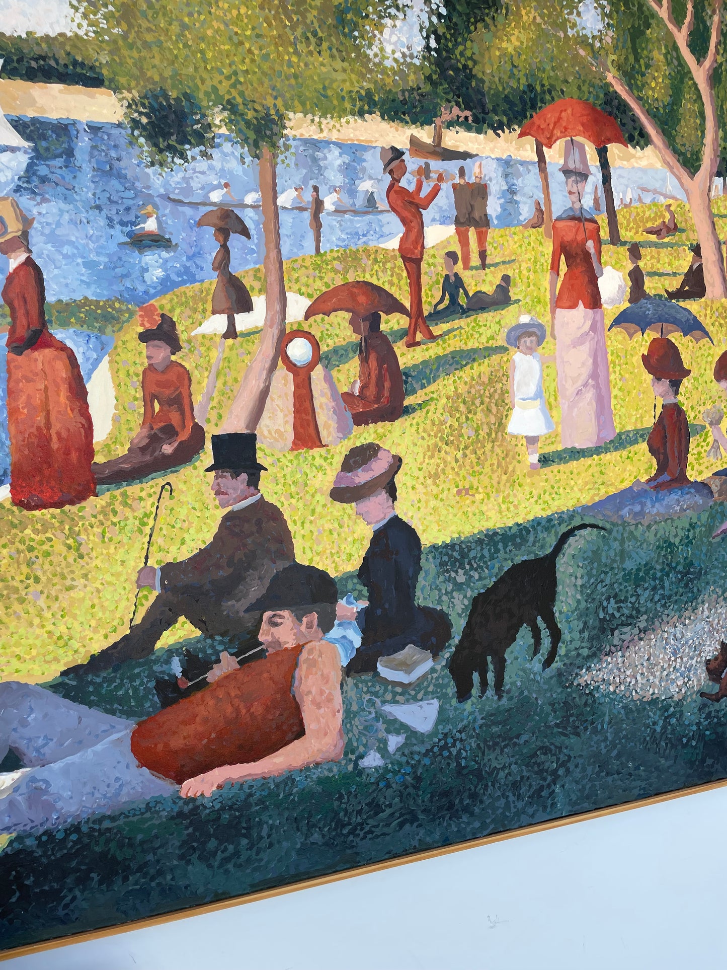 Georges Seurat "A Sunday Afternoon..." Painting on Canvas Reproduction (20573)