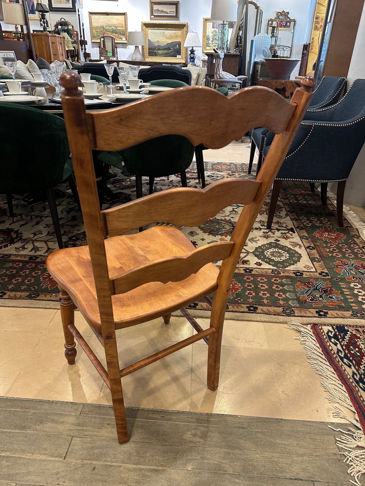 4 Nichols and Stone Maple Dining Chairs, a set, AS IS (0NM001)