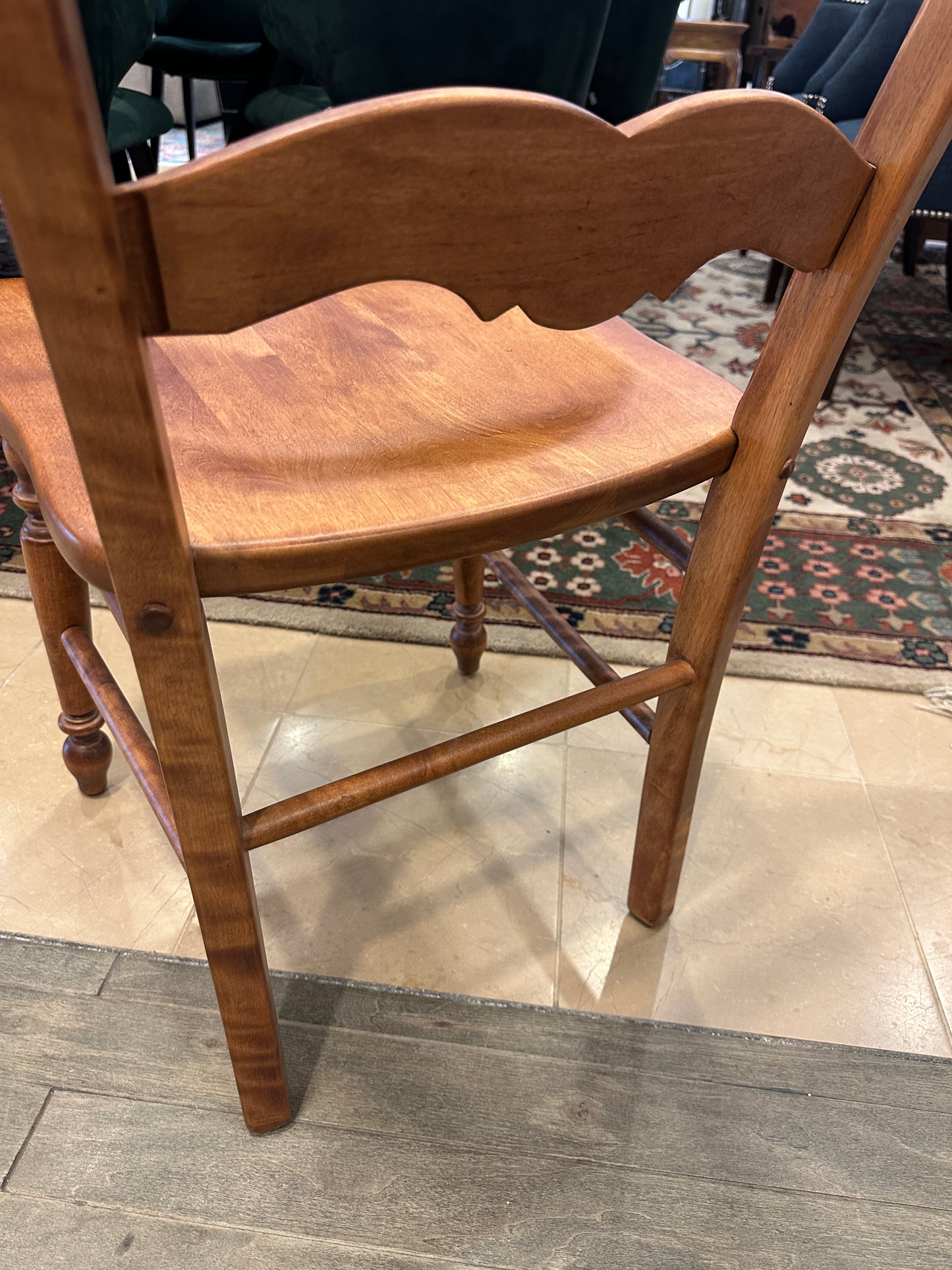 4 Nichols and Stone Maple Dining Chairs, a set, AS IS (0NM001)
