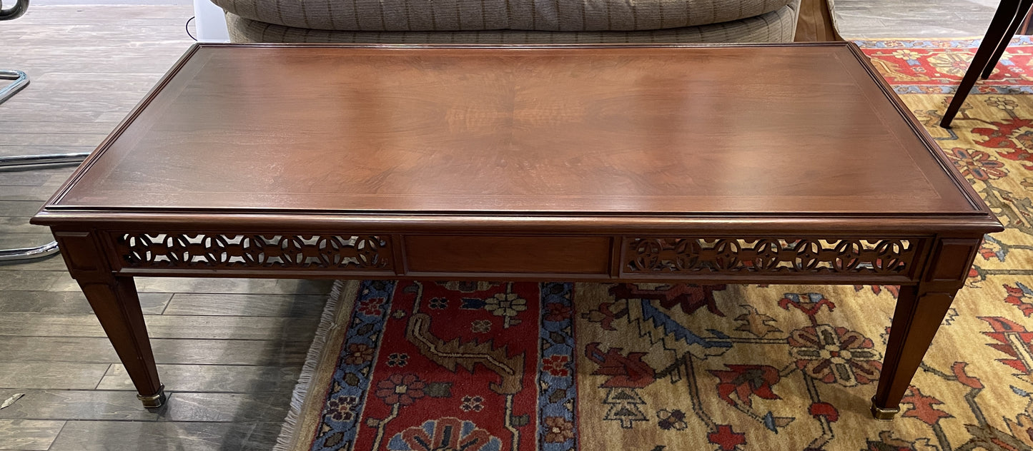 Baker Coffee Table with Fretwork (0OU00D)