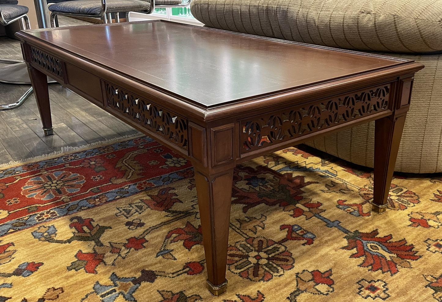 Baker Coffee Table with Fretwork (0OU00D)